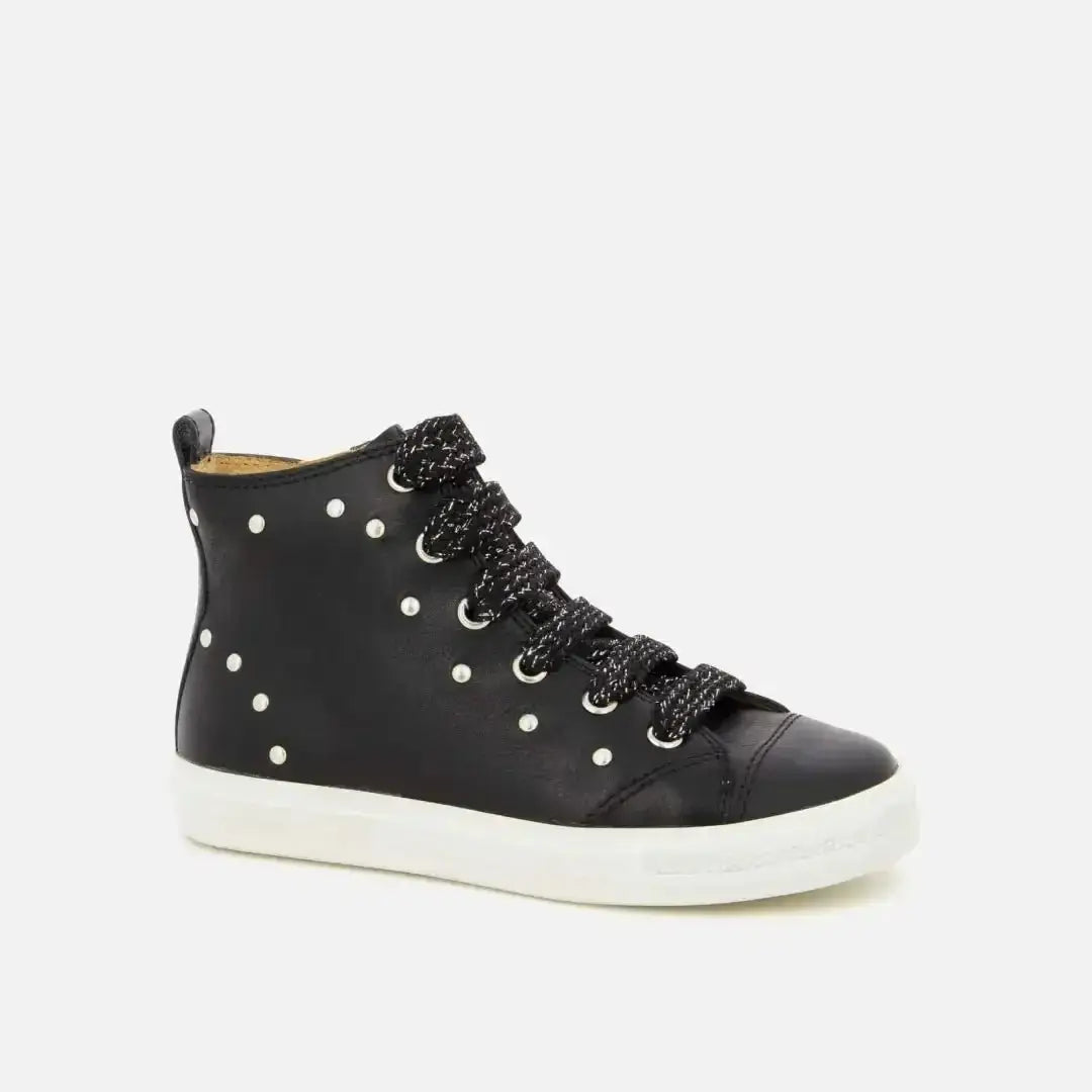 pom-d-api-swag-stud-basket-fille-cuir-noir-rivets-argent-s image 2