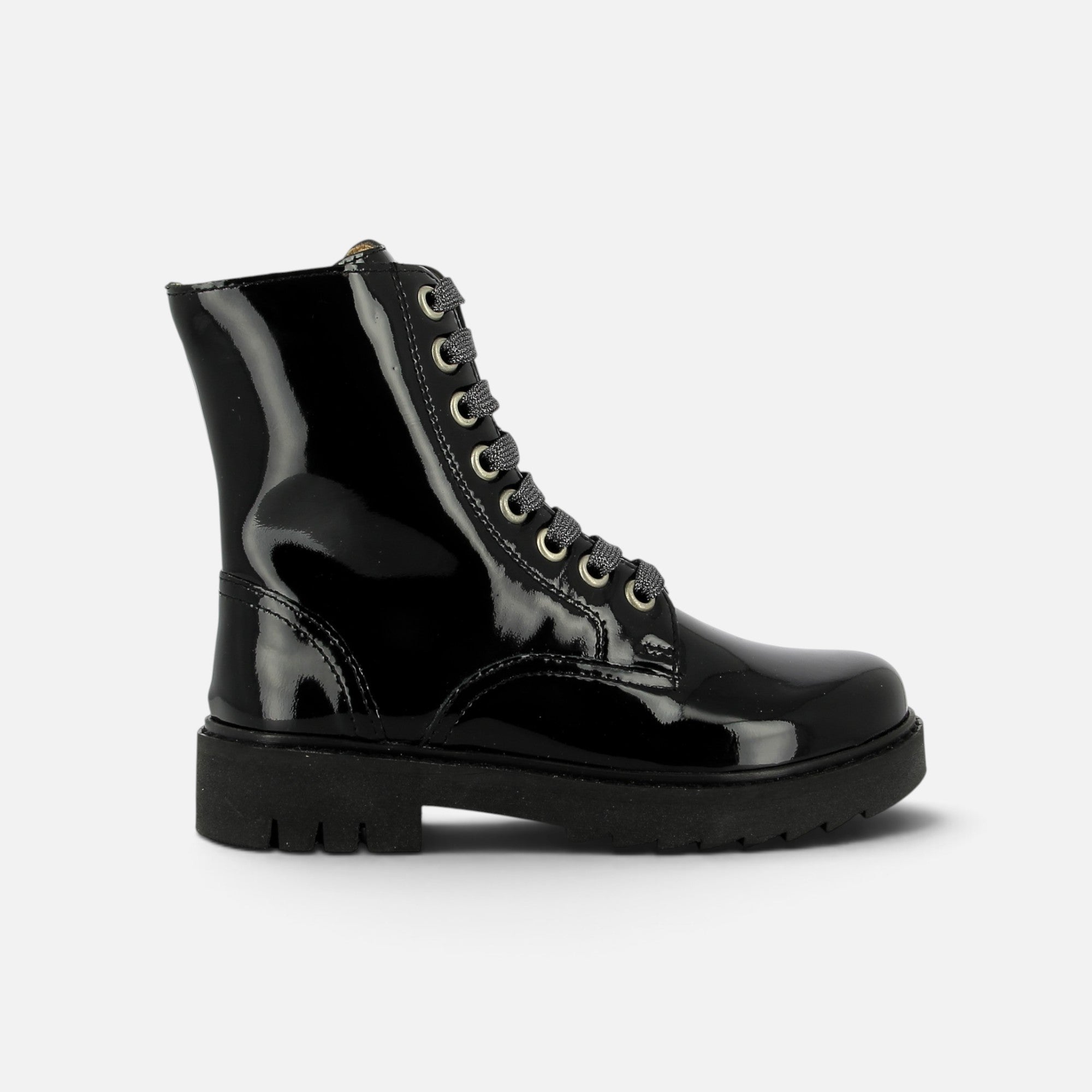 pom-d-api-sid-ranger-boots-vernis-noir-semelle-noire image 4