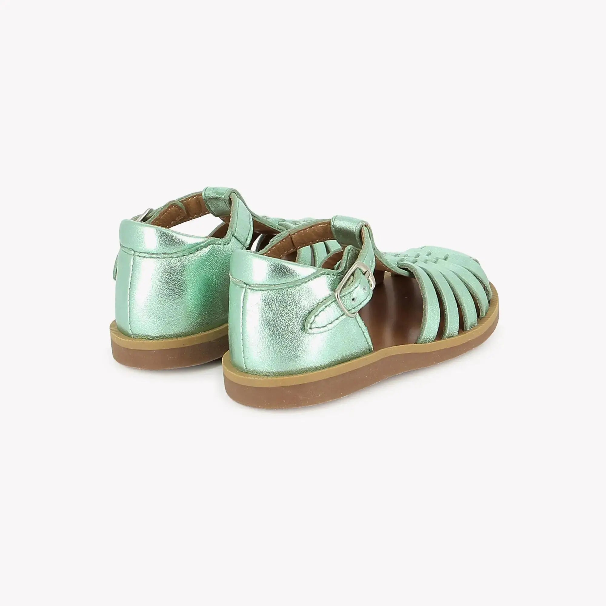 pom-d-api-poppy-pitti-sandale-premiers-pas-vert-d-eau image 3