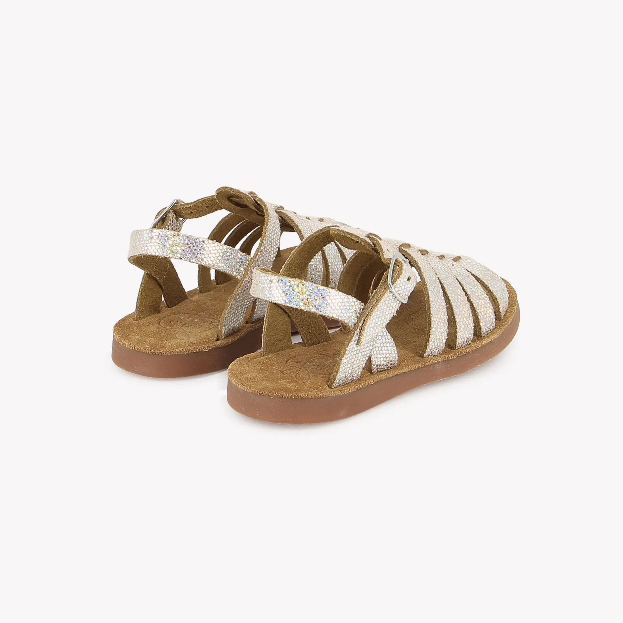 pom-d-api-plage-air-pur-strap-sandales-enfant-fille-rose-argent-crosta-luce image 3
