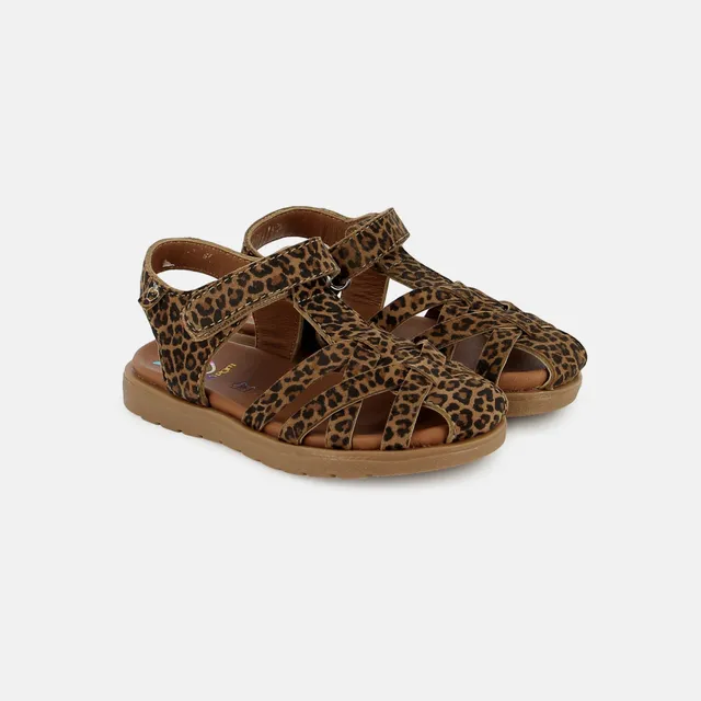 shoo-pom-kerala-easy-strap-sandale-cuir-leopard-camel-bout-ferm image 1