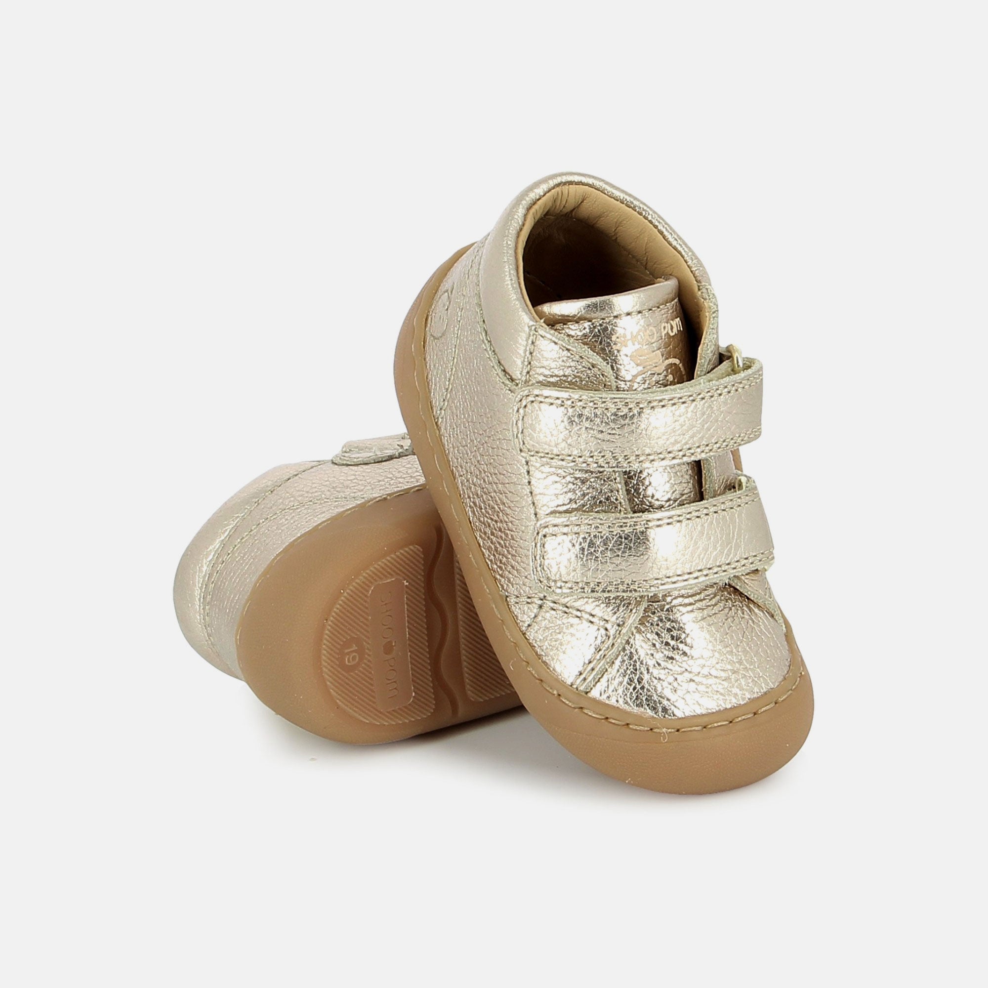 shoo-pom-plum-easy-basket-barefoot-b-b-fille-floramet-light-bronze image 2