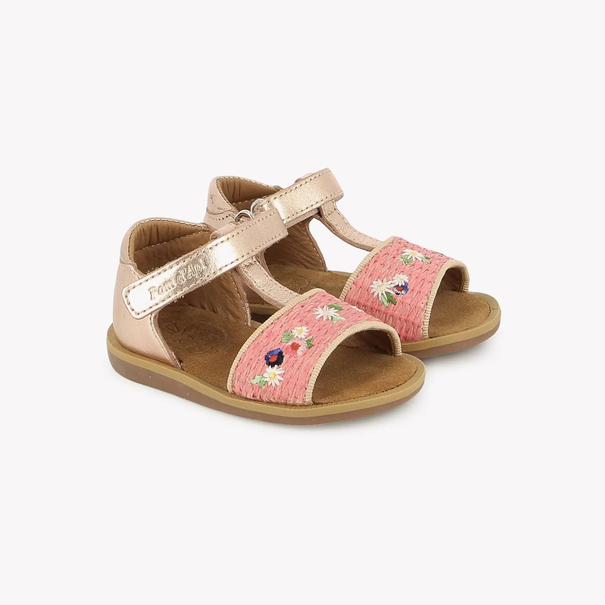pom-d-api-poppy-air-natur-sandales-premiers-pas-fille-cuivre-azal-a image 1