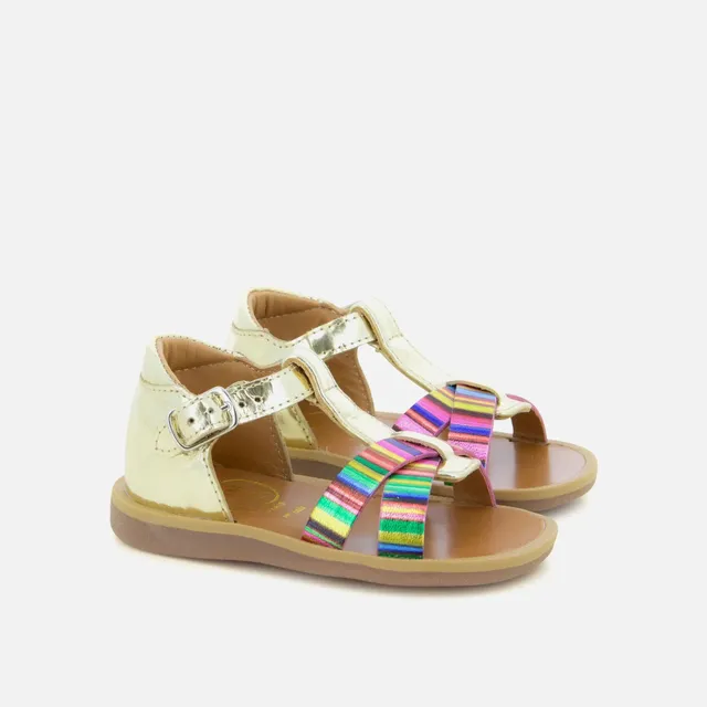 pom-d-api-poppy-xexe-dor-multicolore-sandale-fille-premiers-pas image 1