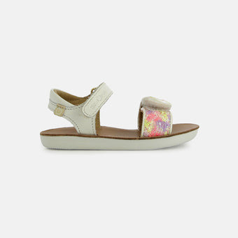 shoo-pom-goa-easy-sandale-cuir-enfant-blanc-multi-paillettes image 4