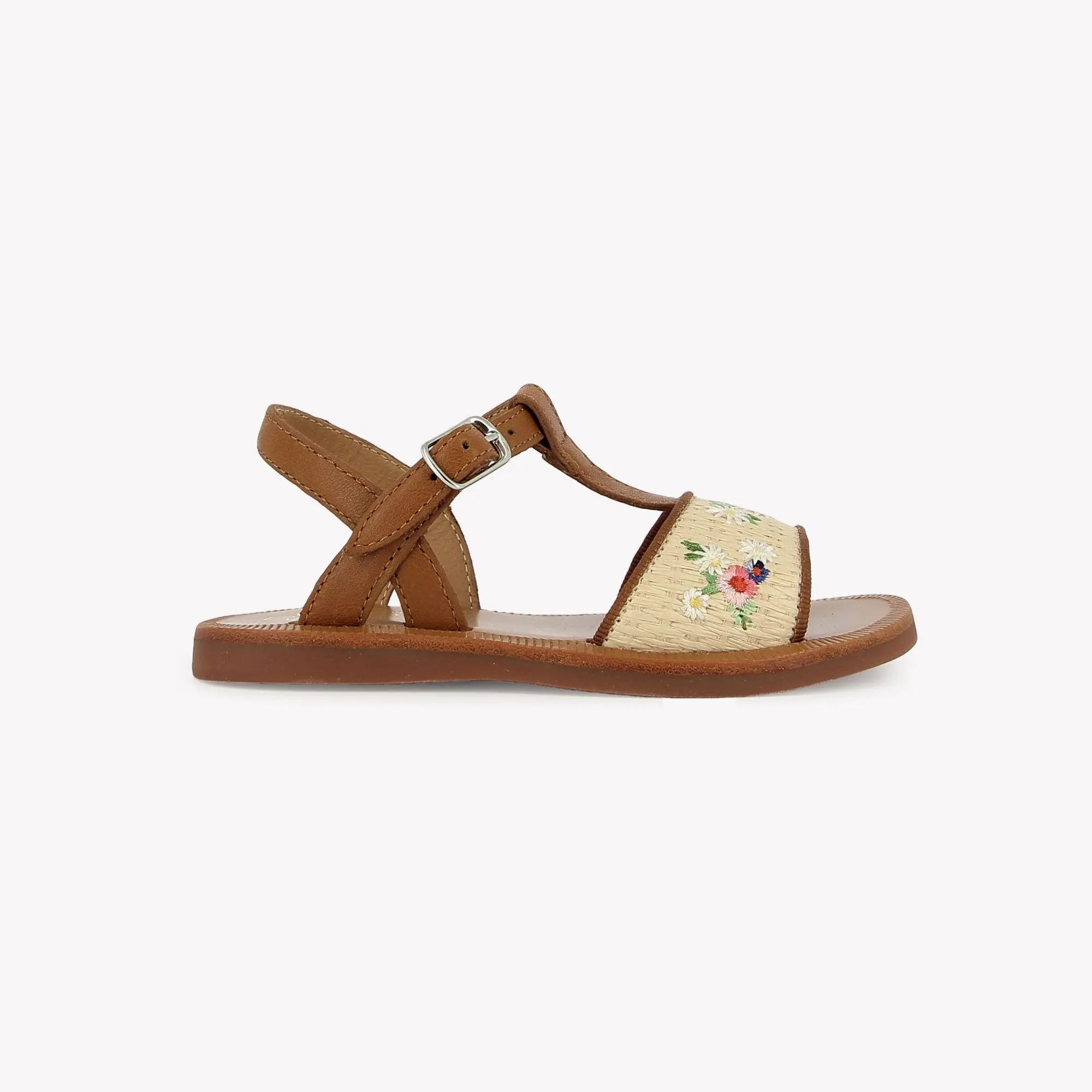 pom-d-api-plagette-raphia-brod-sandales-fille-crema-cuero image 4