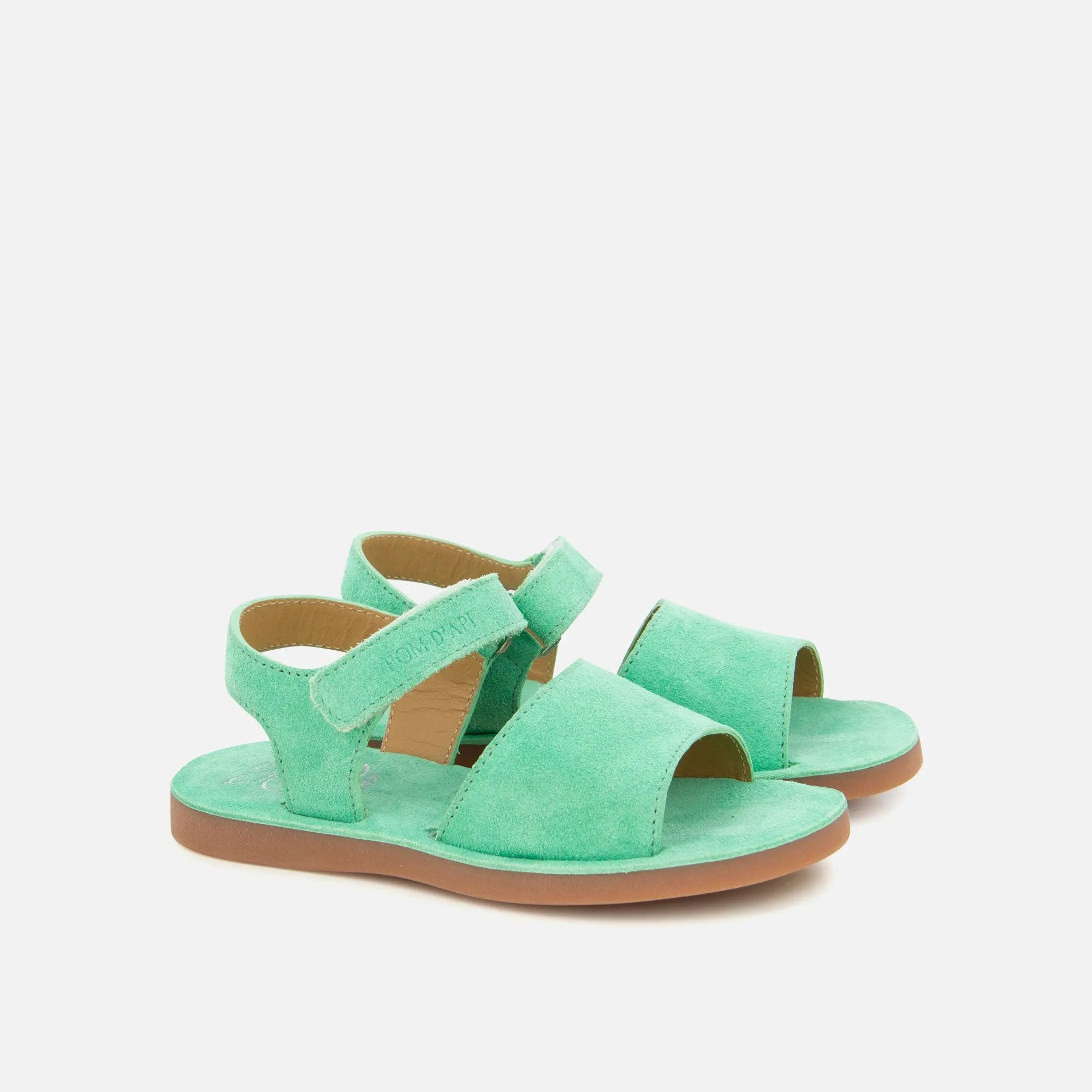 pom-d-api-plage-air-easy-sandale-gar-on-velours-vert image 1