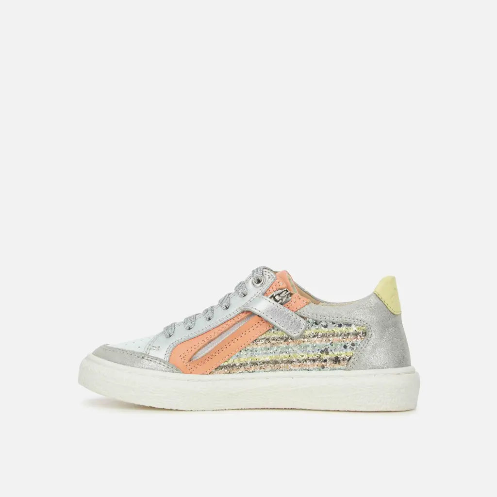 shoo-pom-willo-lo-waves-basket-basse-cuir-argent-glitter image 2