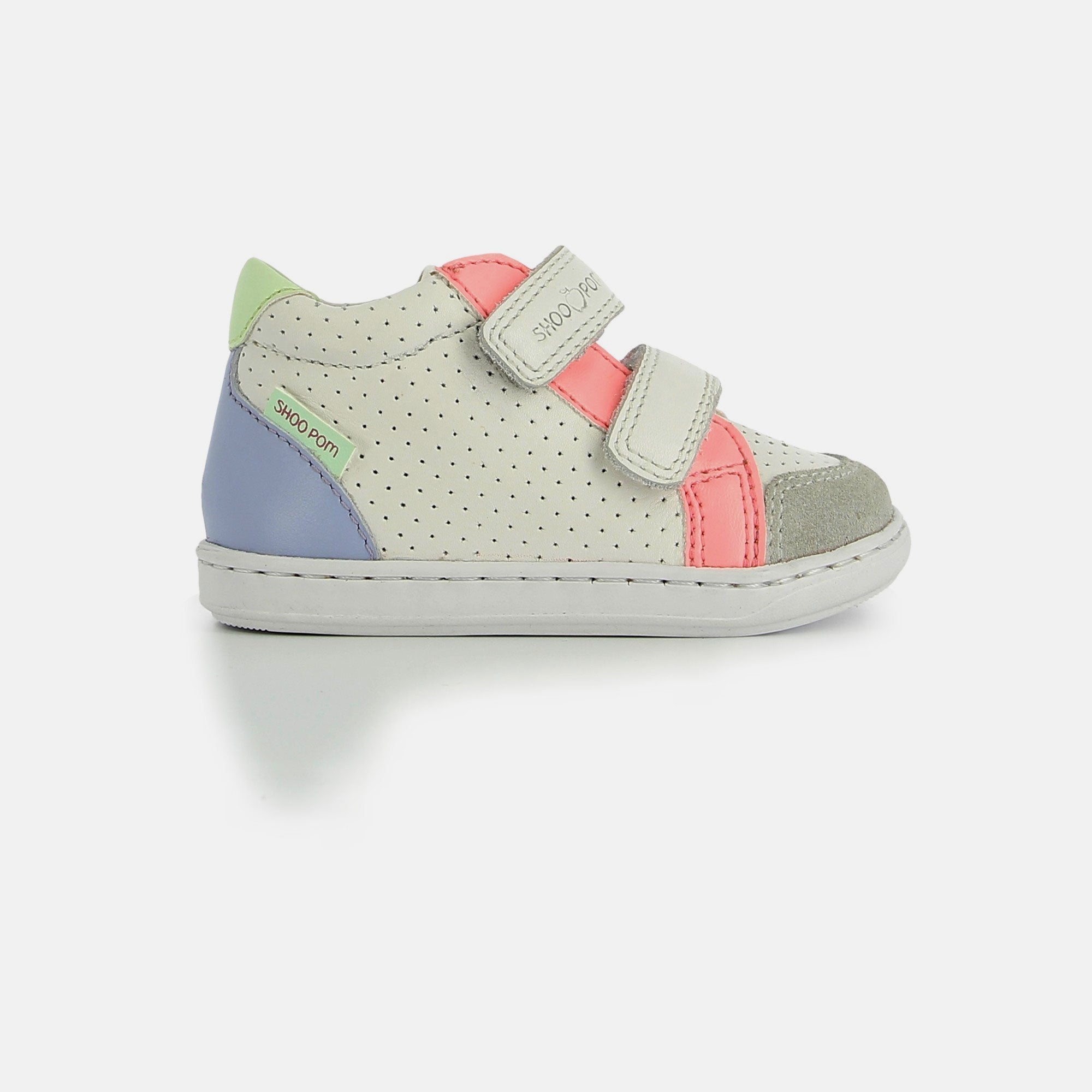 shoo-pom-bouba-box-easy-chaussure-premiers-pas-fille-craie-fluo-pink image 4