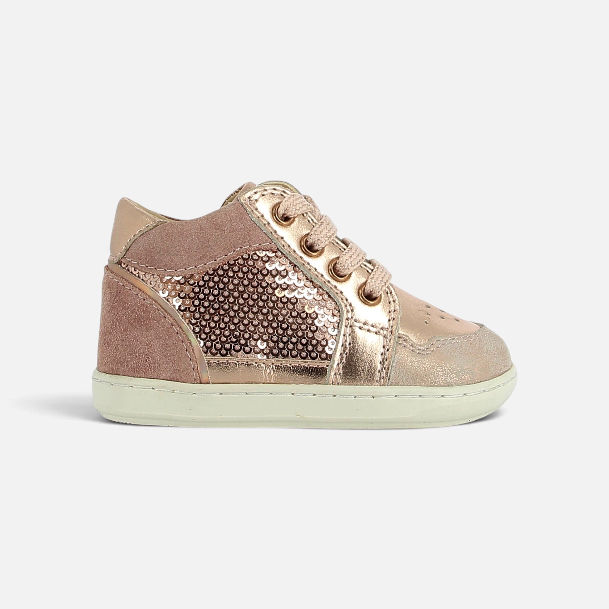 shoo-pom-bouba-bibi-baskets-premiers-pas-copper-laminato-sequin image 4