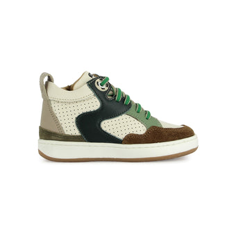 shoo-pom-teams-jog-lace-basket-montante-lacets-cuir-blanc-camel-enfant image 4