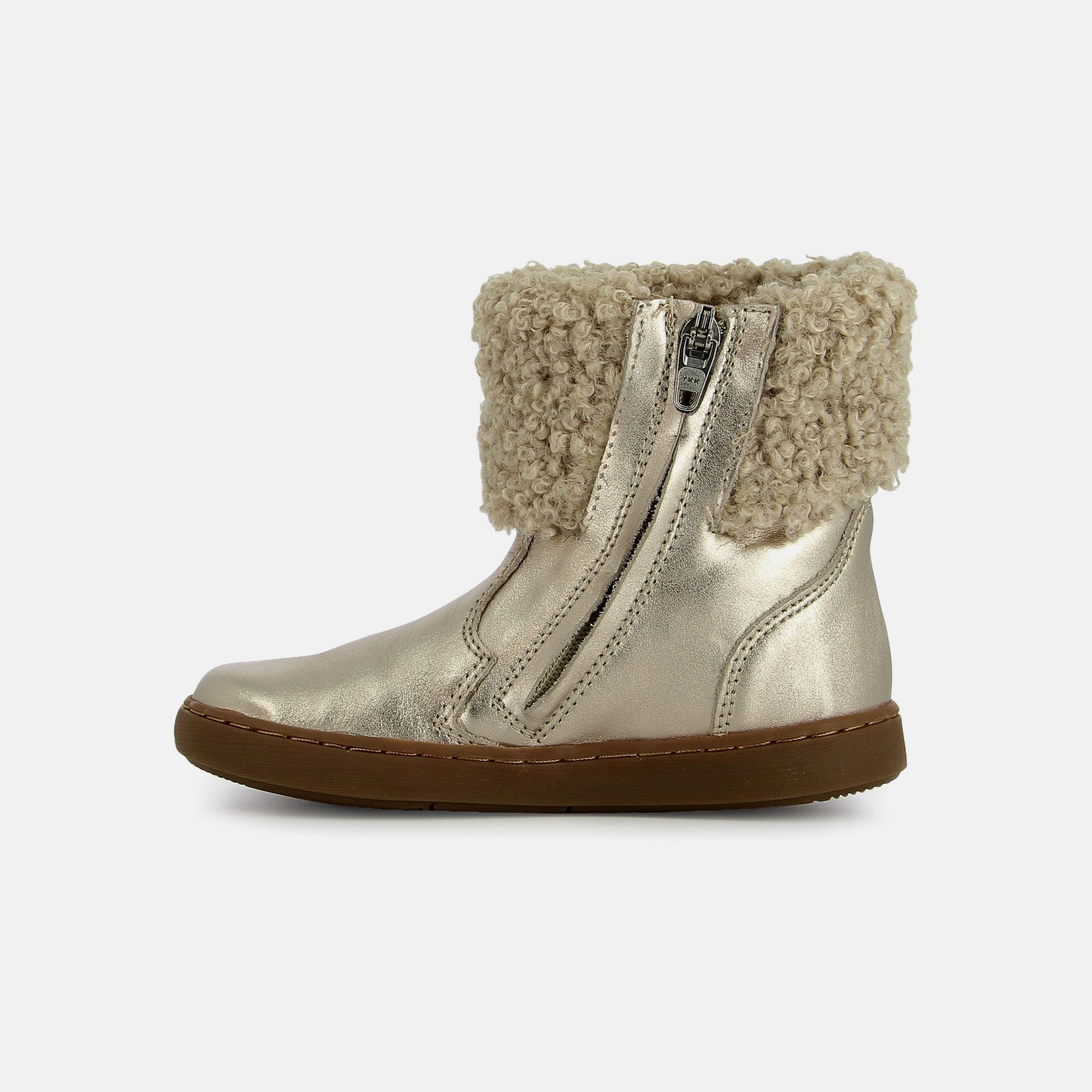 shoo-pom-play-boots-fur-bottines-fille-cuir-bronze-clair-fourr-es image 5
