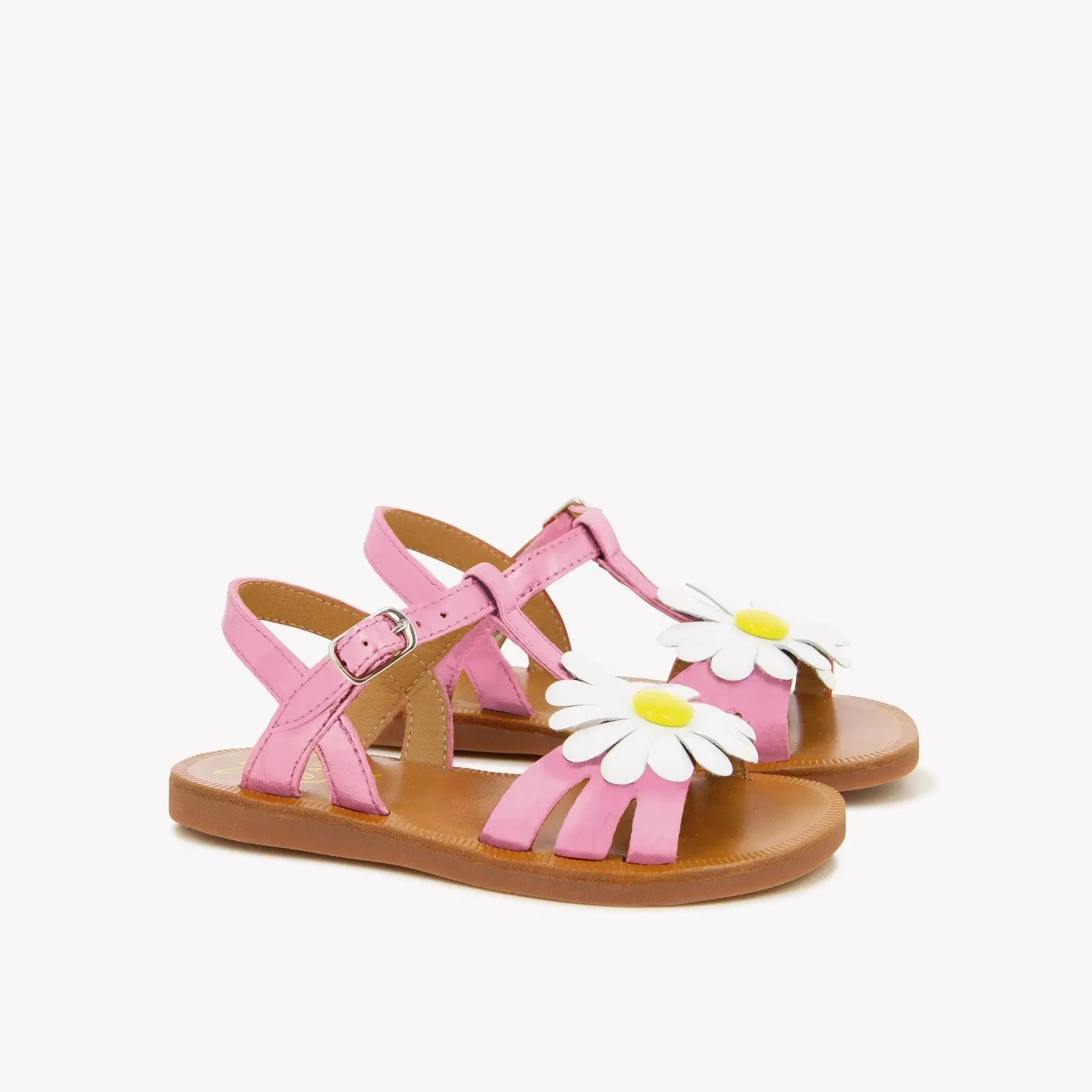 pom-d-api-plagette-big-flo-sandale-fille-vernis-metal-bubble-gum image 2