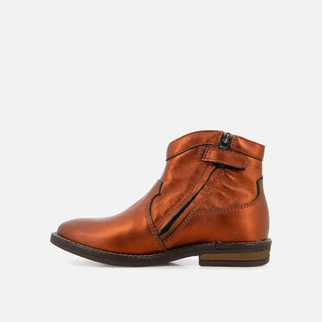 pom-d-api-billy-ferns-sl-bottine-enfant-cuir-marron-platine image 3