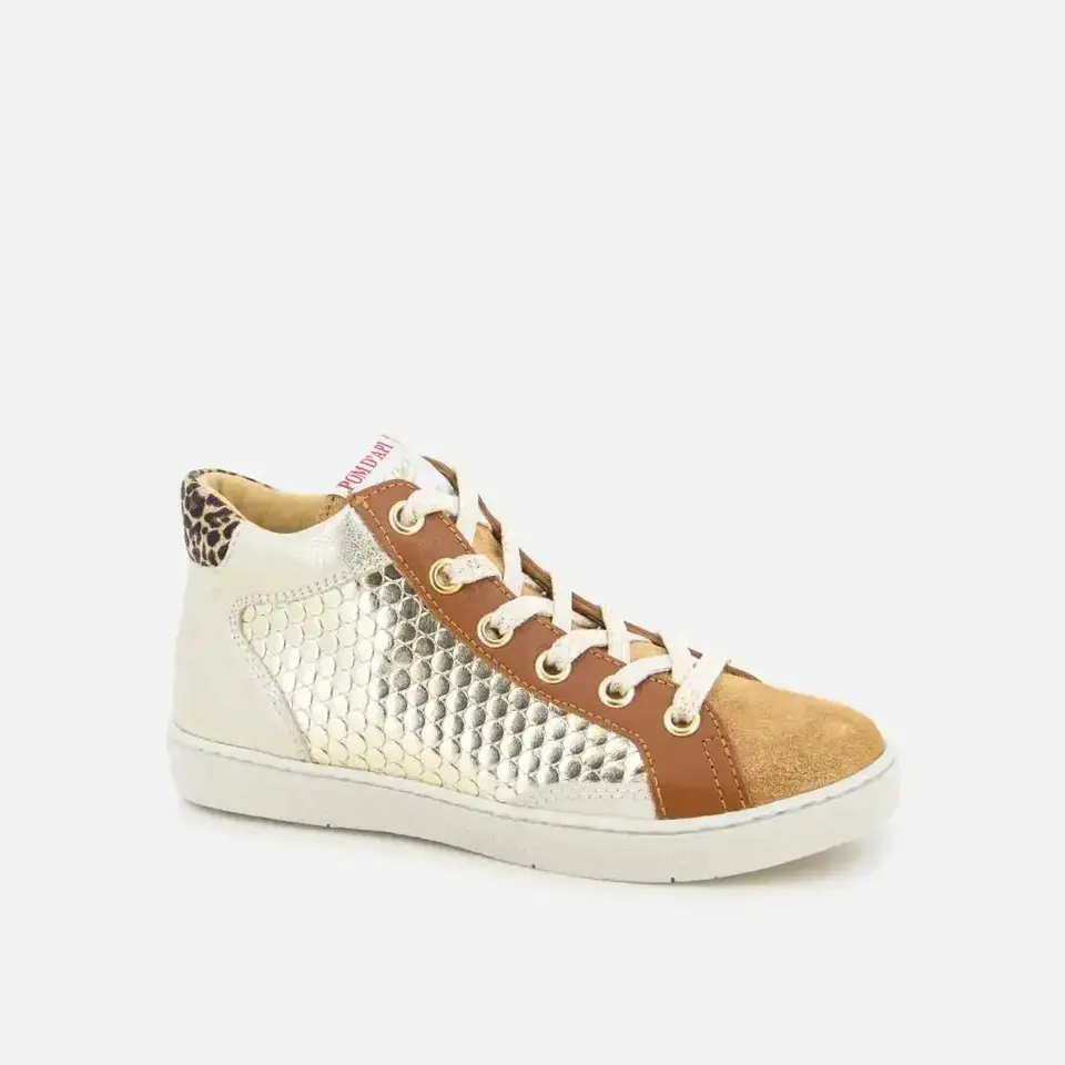 pom-d-api-top-touch-lace-basket-montante-enfant-caramel-dor image 1