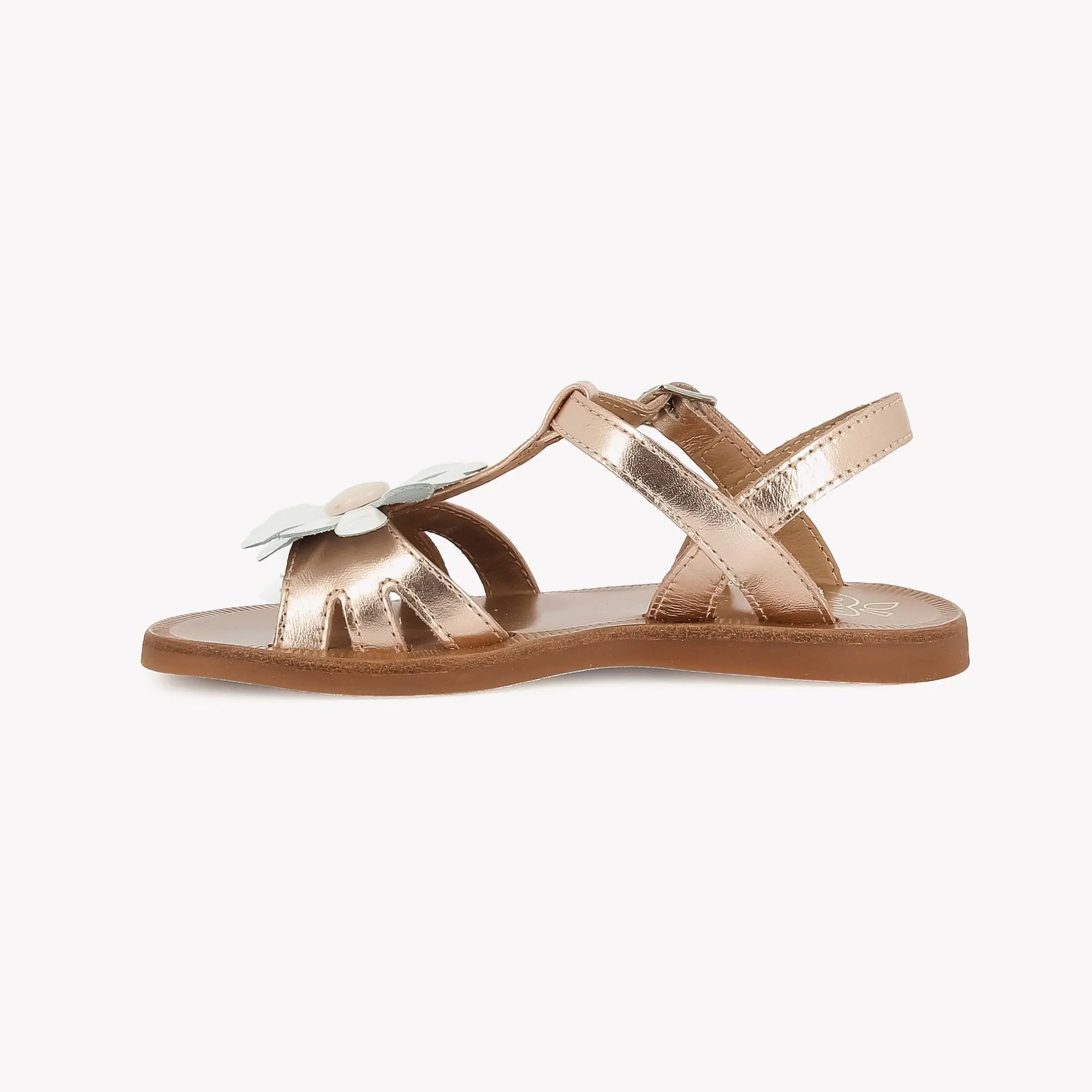 pom-d-api-plagette-big-flo-sandale-fille-laminato-cuivre image 3