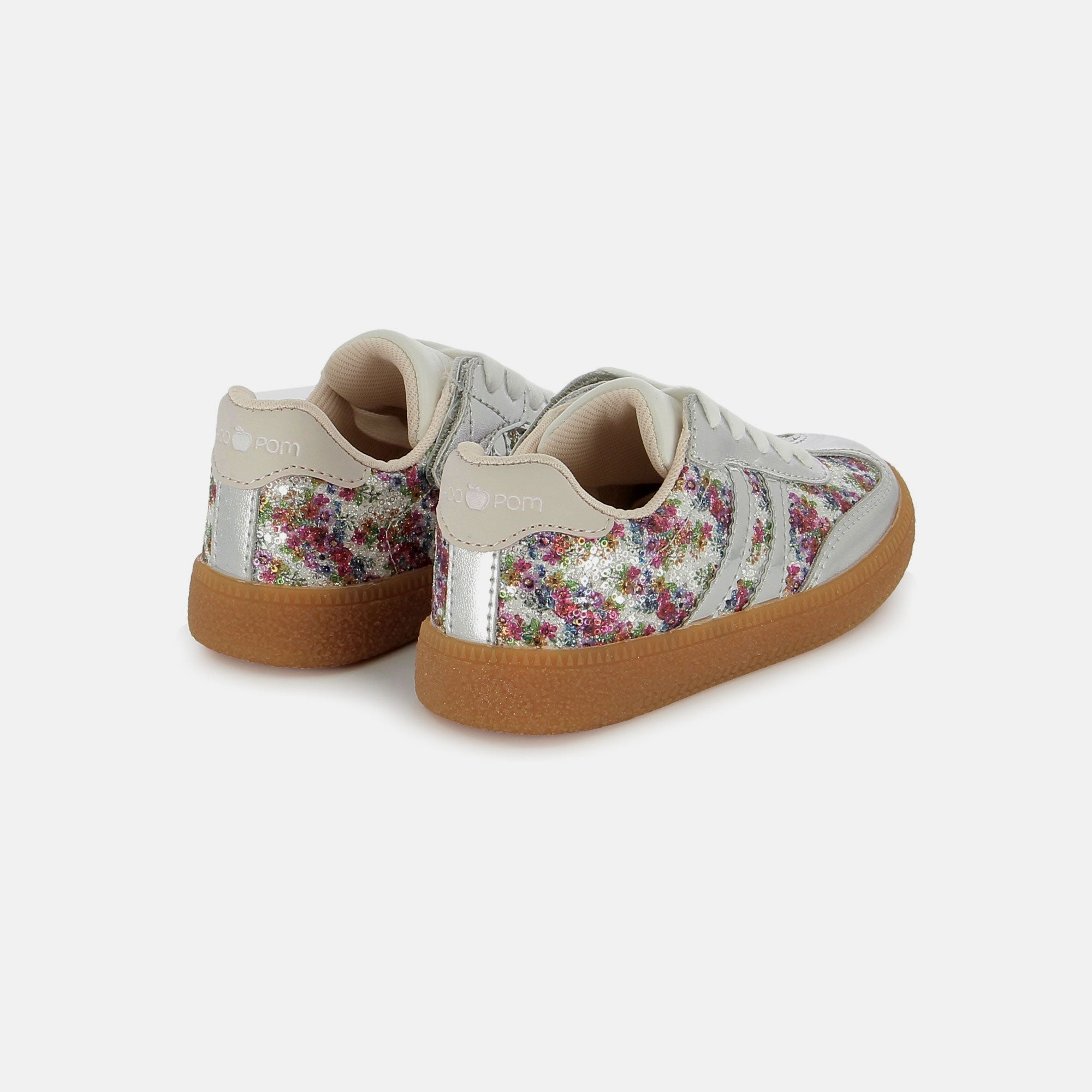 shoo-pom-yuzu-fast-lace-basket-fille-sequin-silver-flo-cuir image 4