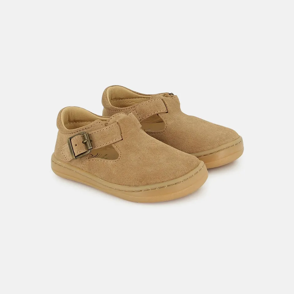 shoo-pom-bare-clog-sabots-barefoot-b-b-velours-camel-light image 1