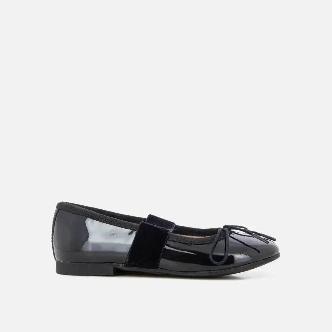 pom-d-api-dory-elast-ballerine-fille-cuir-vernis-noir image 2