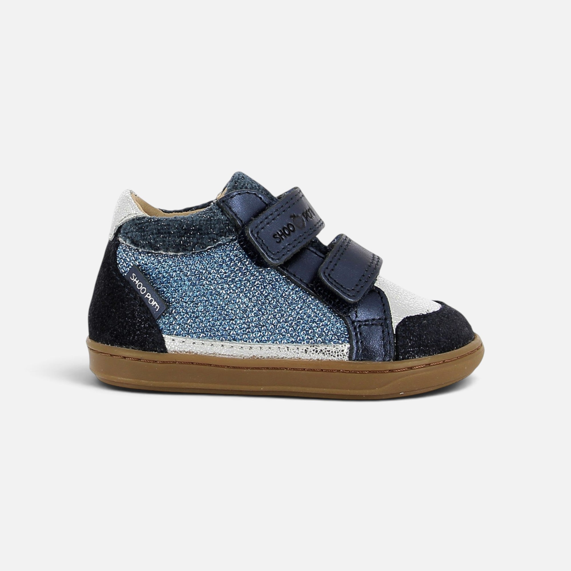shoo-pom-bouba-easy-co-chaussures-premiers-pas-navy-silver image 4