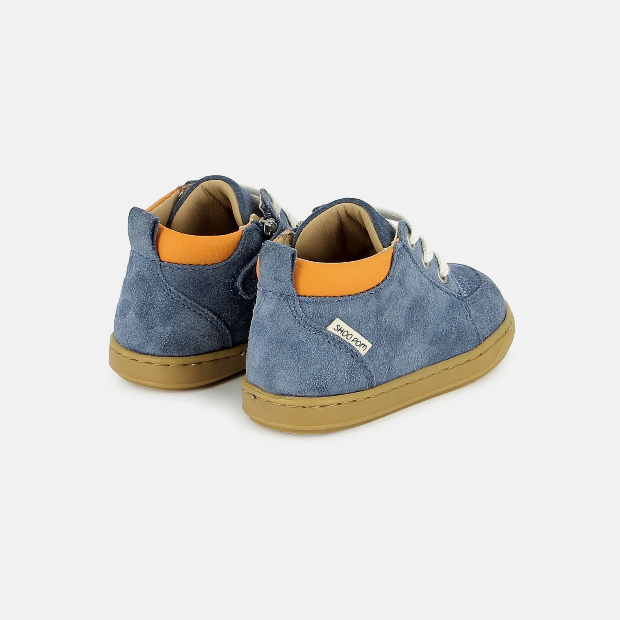 shoo-pom-bouba-zip-miko-chaussure-premiers-pas-gar-on-velours-jeans image 3