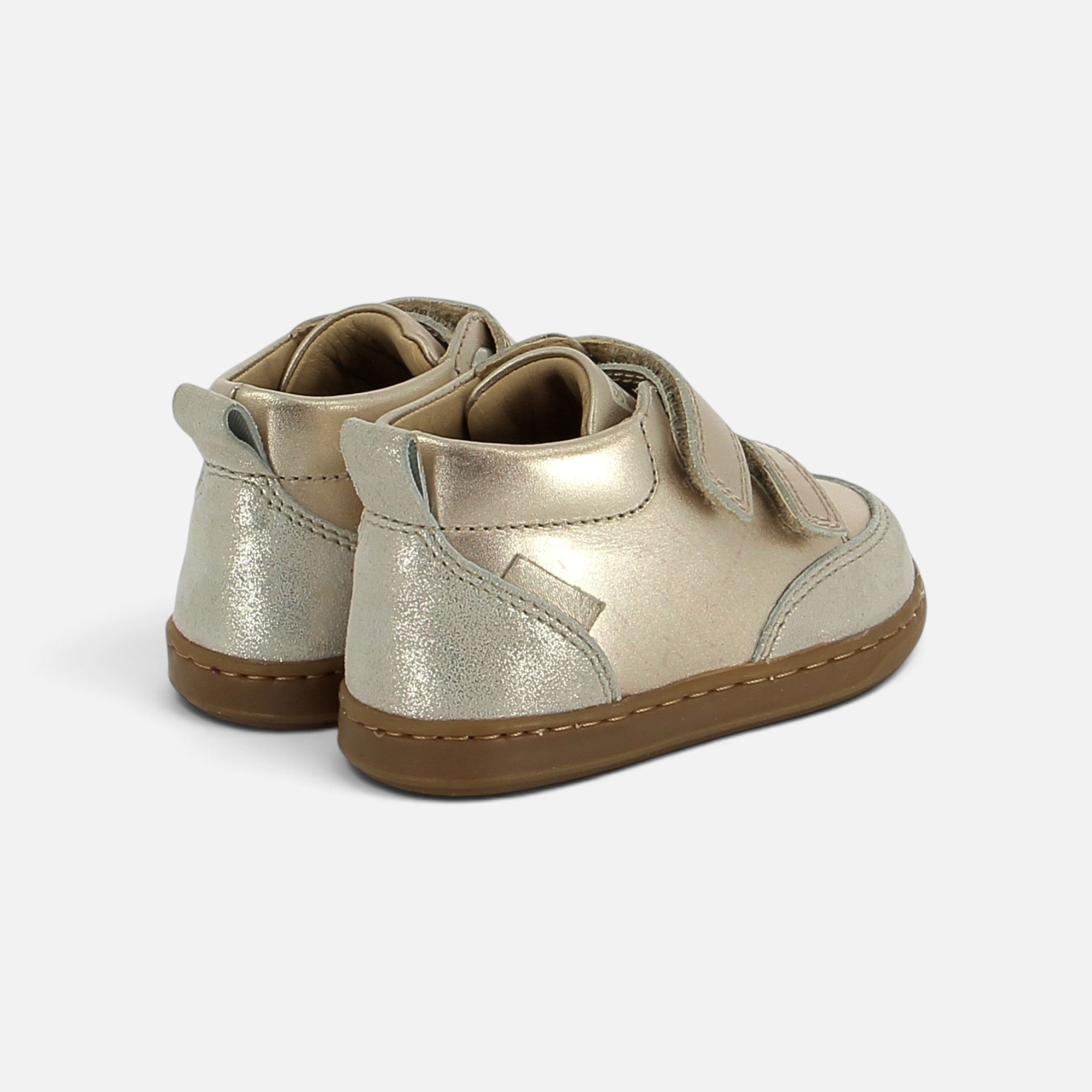 shoo-pom-bouba-scroll-easy-chaussure-premiers-pas-fille-laminato-bronze image 3