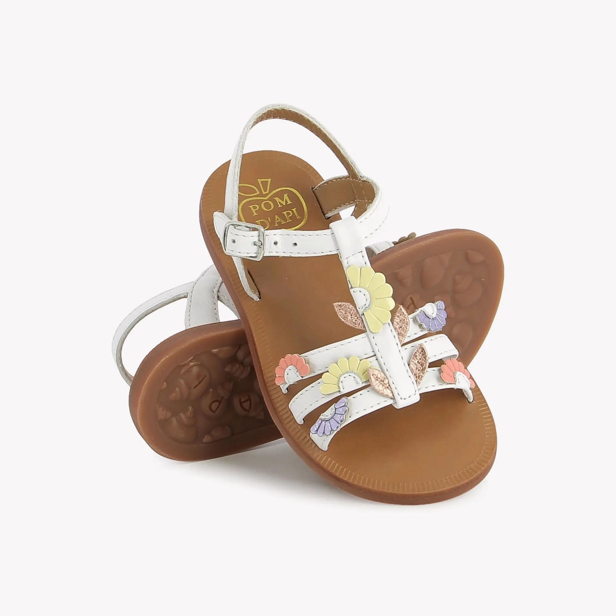pom-d-api-plagette-multi-daisy-sandale-enfant-blanc-multi-fresh image 2