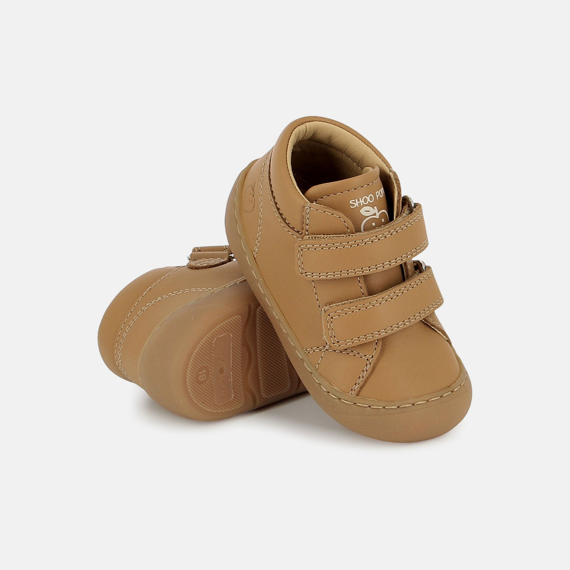 shoo-pom-plum-easy-barefoot-premiers-pas-nappa-camel-clair image 2