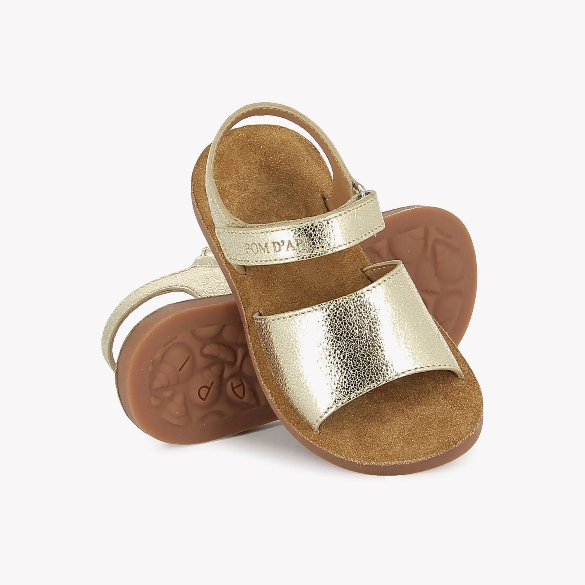 pom-d-api-plage-air-easy-sandales-fille-laminato-milled-champan-dor image 2