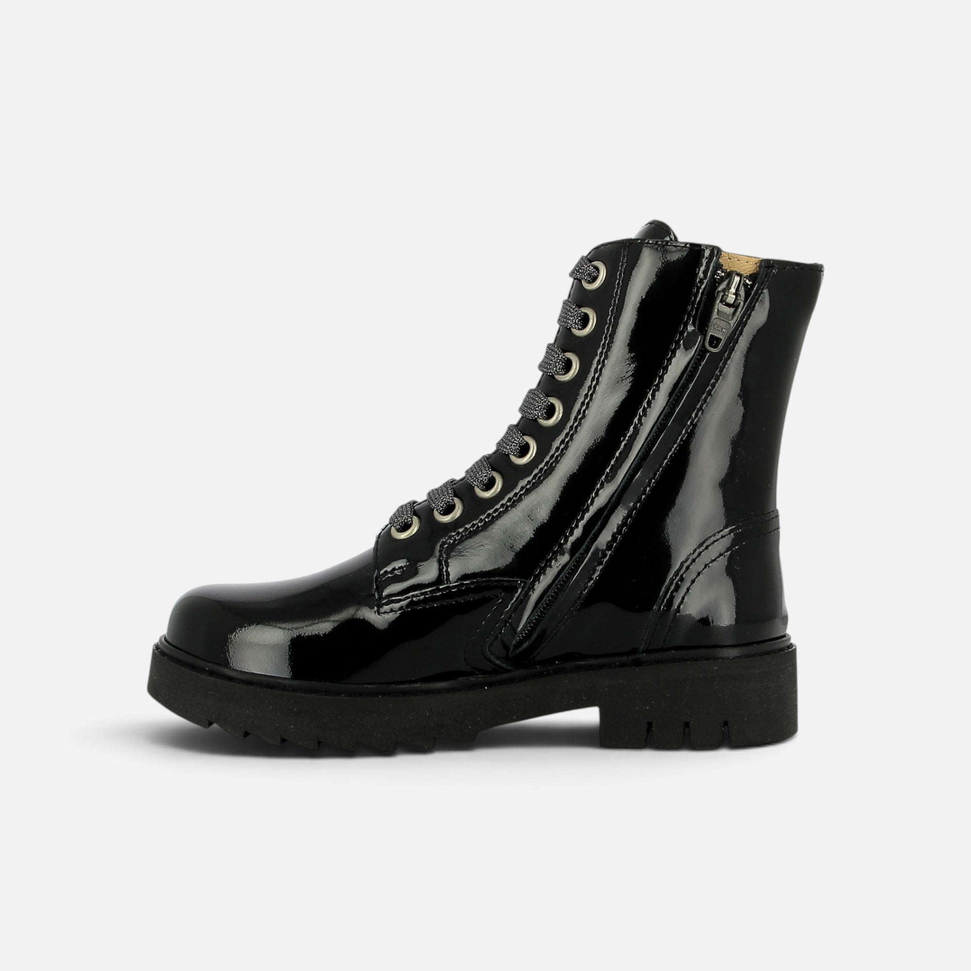 pom-d-api-sid-ranger-boots-vernis-noir-semelle-noire image 5