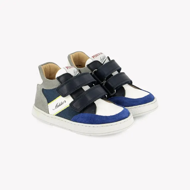 pom-d-api-mousse-easy-racing-basket-enfant-off-white-marine image 1