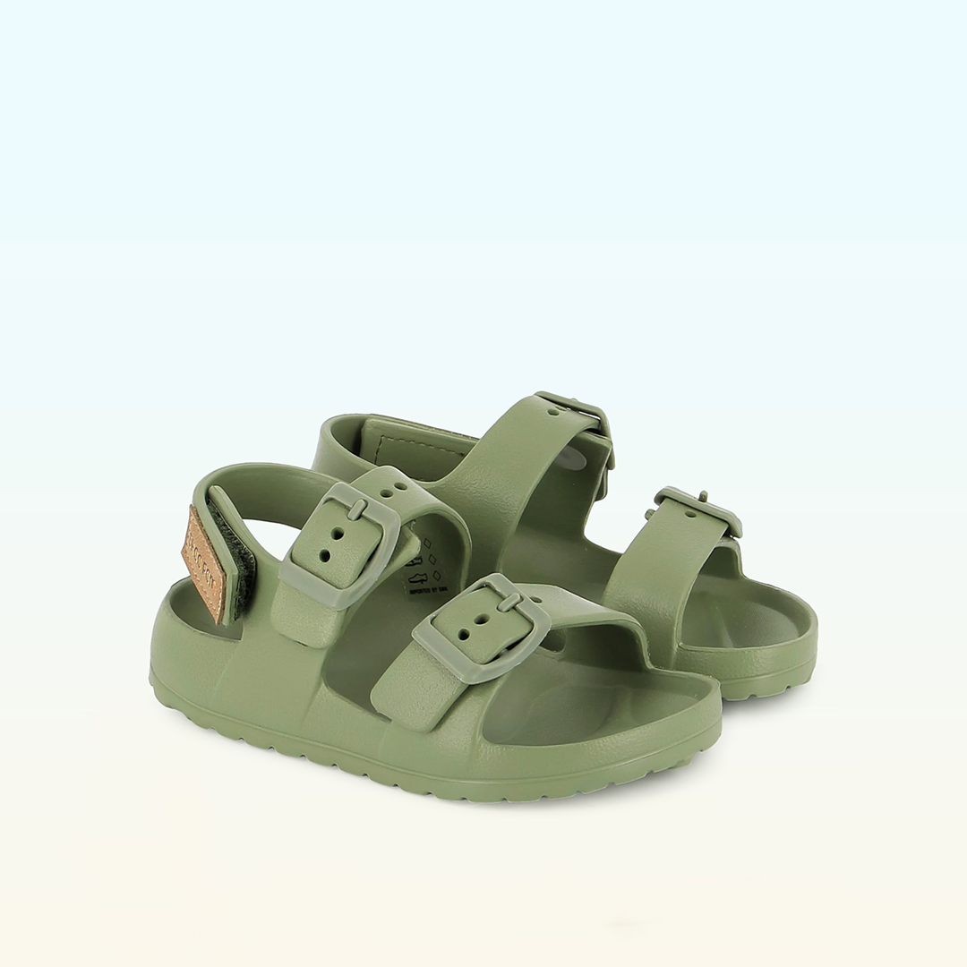 shoo-pom-surfy-buckles-sandale-de-plage-enfant-kaki-waterproof image 1