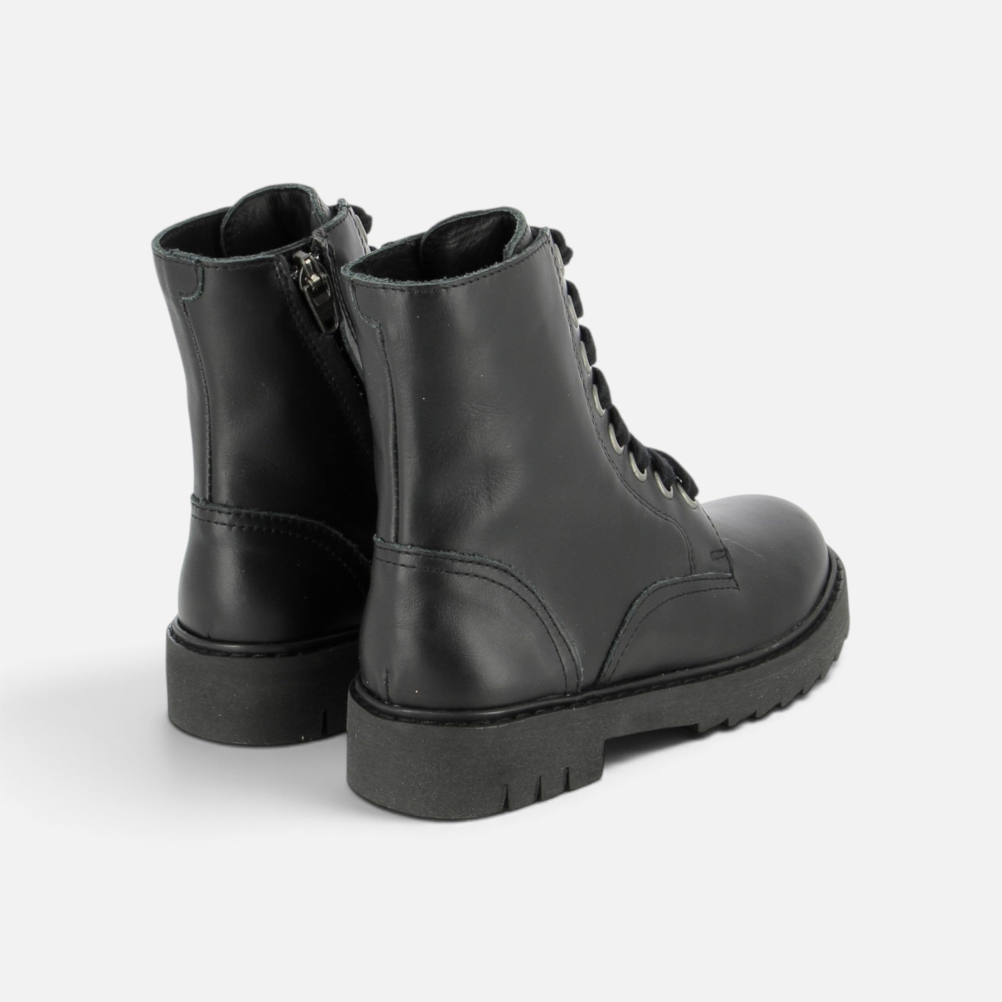 pom-d-api-sid-ranger-boots-cuir-noir-semelle-noire-enfant image 2