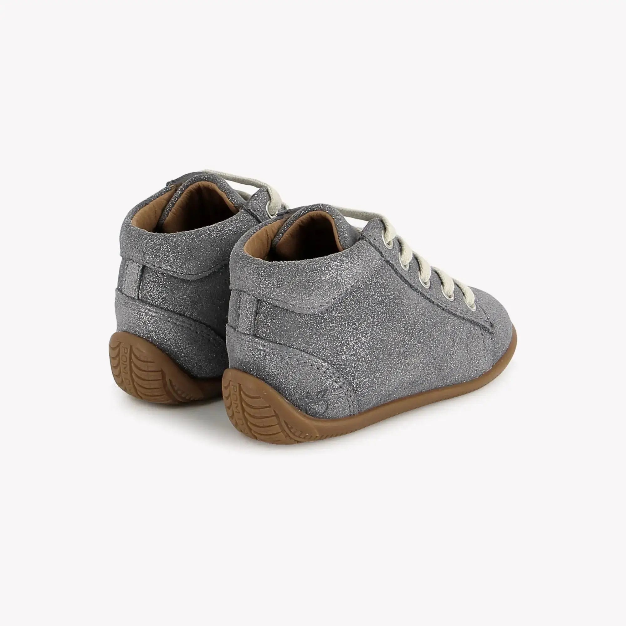 pom-d-api-shoemi-lace-star-basket-premiers-pas-gris-paillet image 3