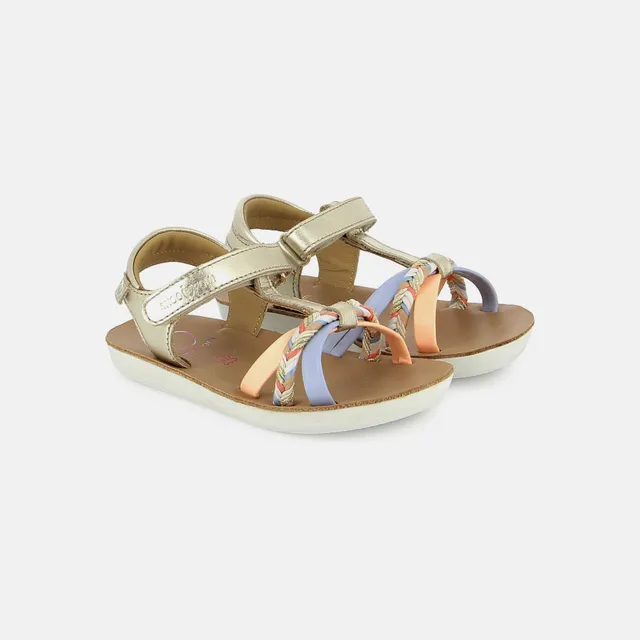 shoo-pom-goa-salome-sandale-enfant-cuir-platinum-multi image 1