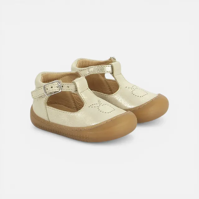pom-d-api-yaka-salom-chaussures-barefoot-premiers-pas-fille-platine image 1