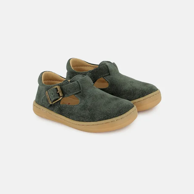 shoo-pom-bare-clog-sabot-barefoot-gar-on-velours-kaki image 1