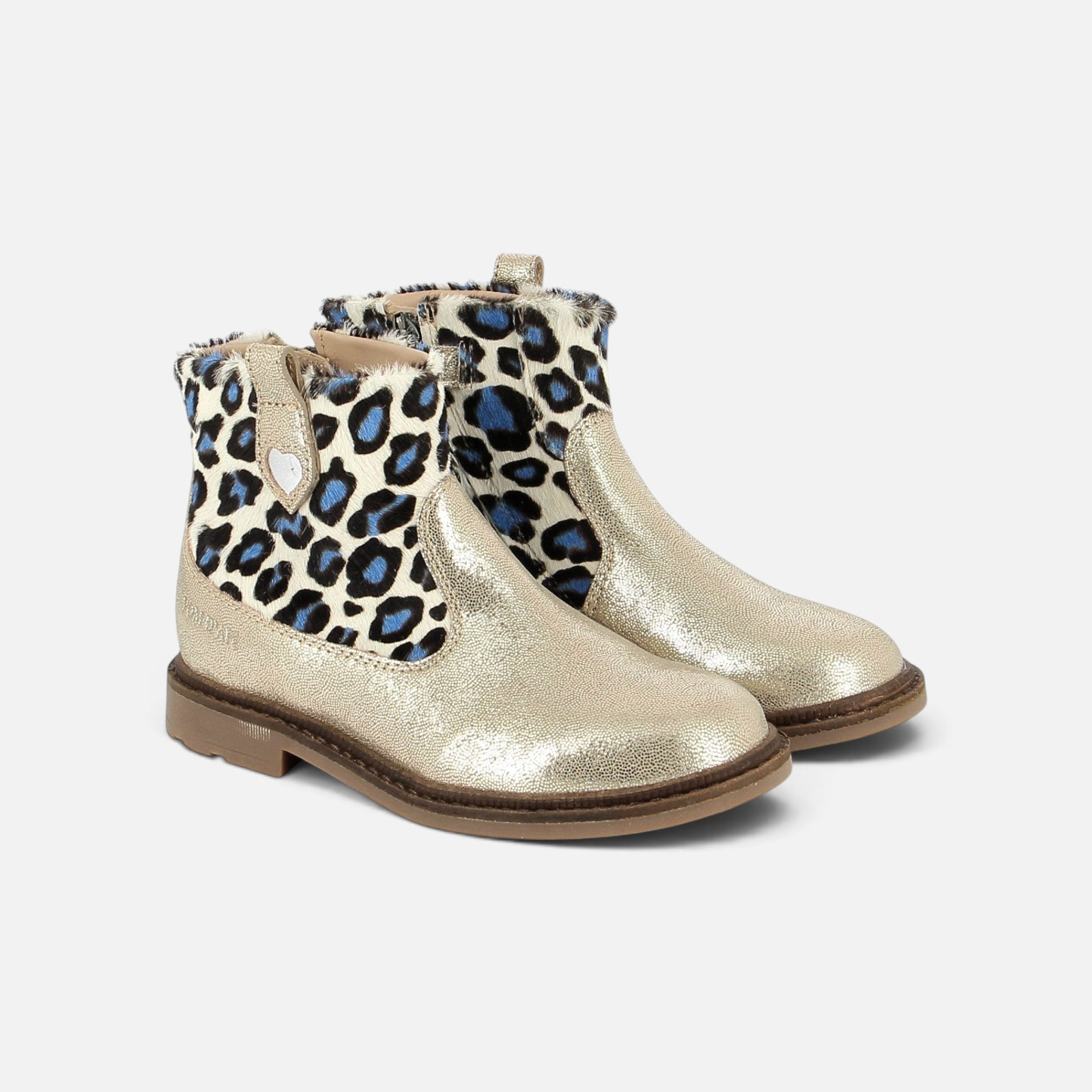 pom-d-api-sister-cover-bottine-fille-cuir-dor-sand-bianco-bleu image 1