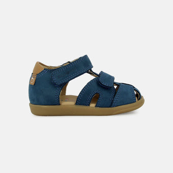 shoo-pom-pika-scratch-sandale-premier-pas-nubuck-bleu-camel image 4