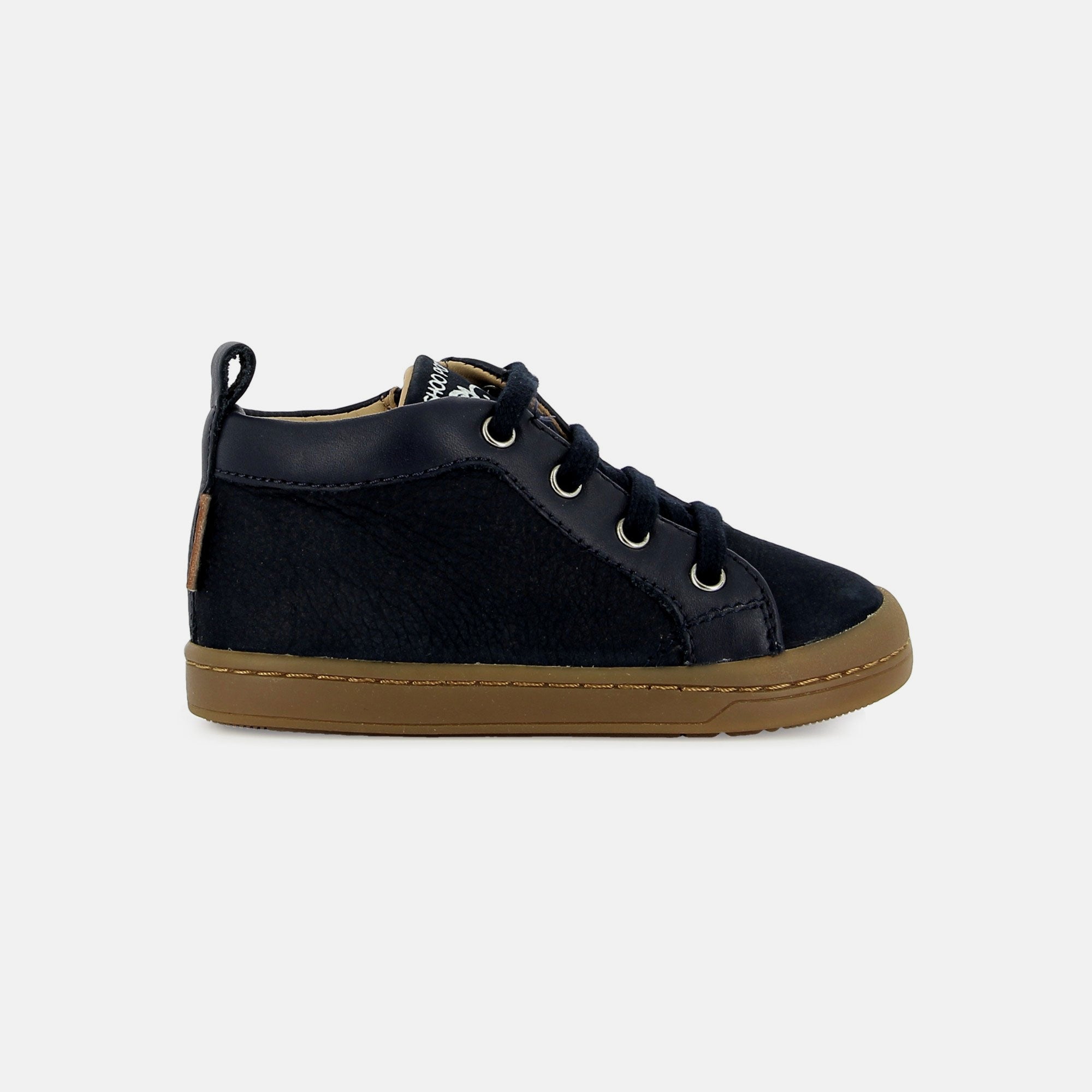shoo-pom-kikko-base-baskets-premiers-pas-cuir-marine image 4