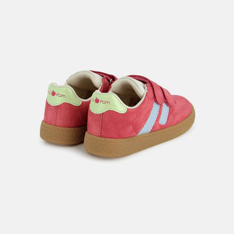 shoo-pom-yuzu-lo-scratch-basket-velcro-velours-framboise-enfant image 3
