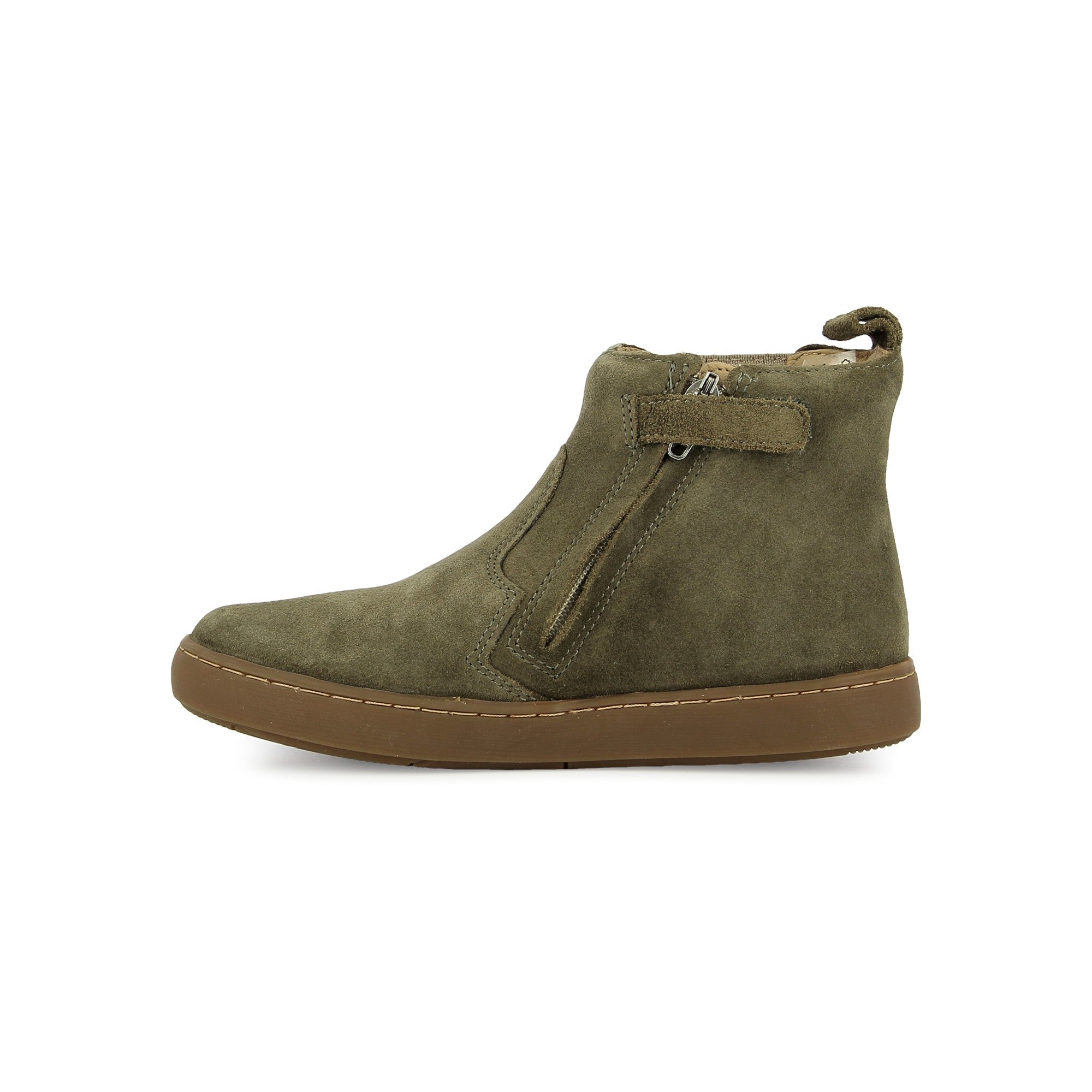 shoo-pom-play-new-shine-bottine-enfant-velours-kaki-paillet image 5