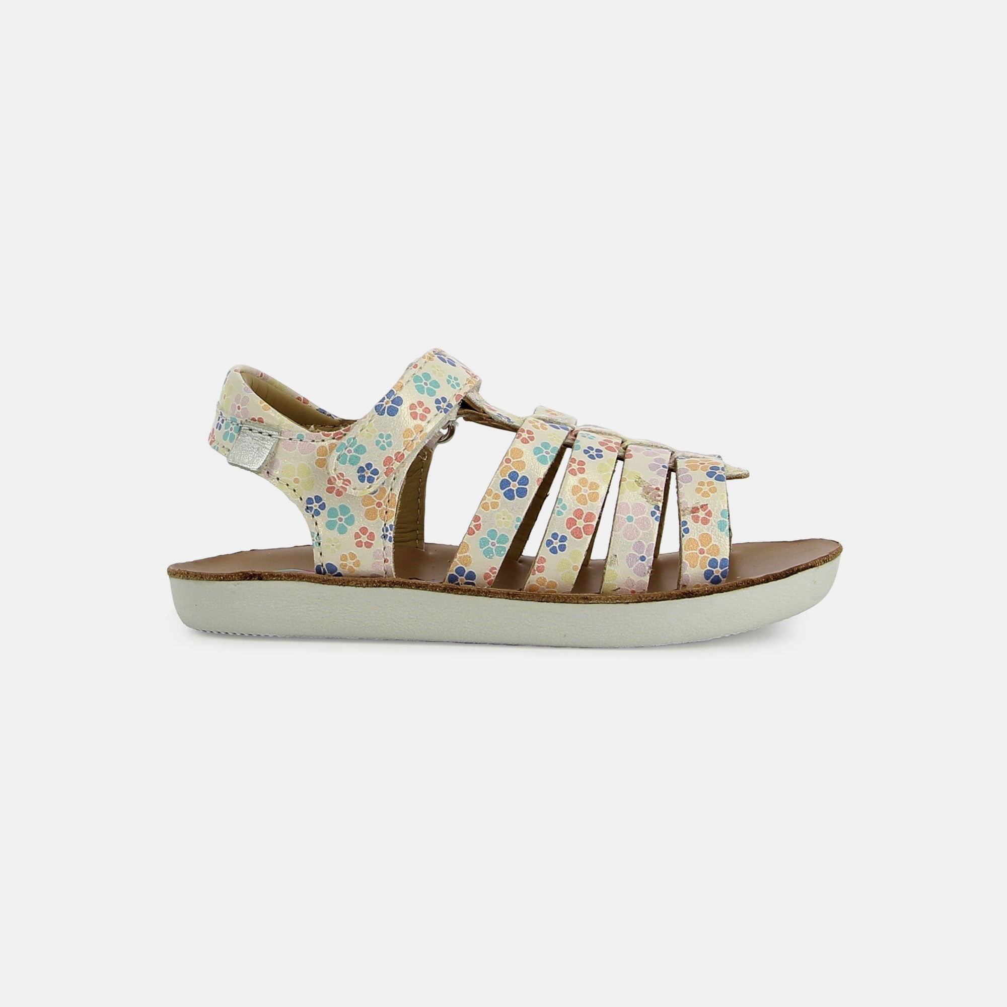 shoo-pom-goa-spart-sandale-cuir-fille-bulles-flo-nacre-print image 4
