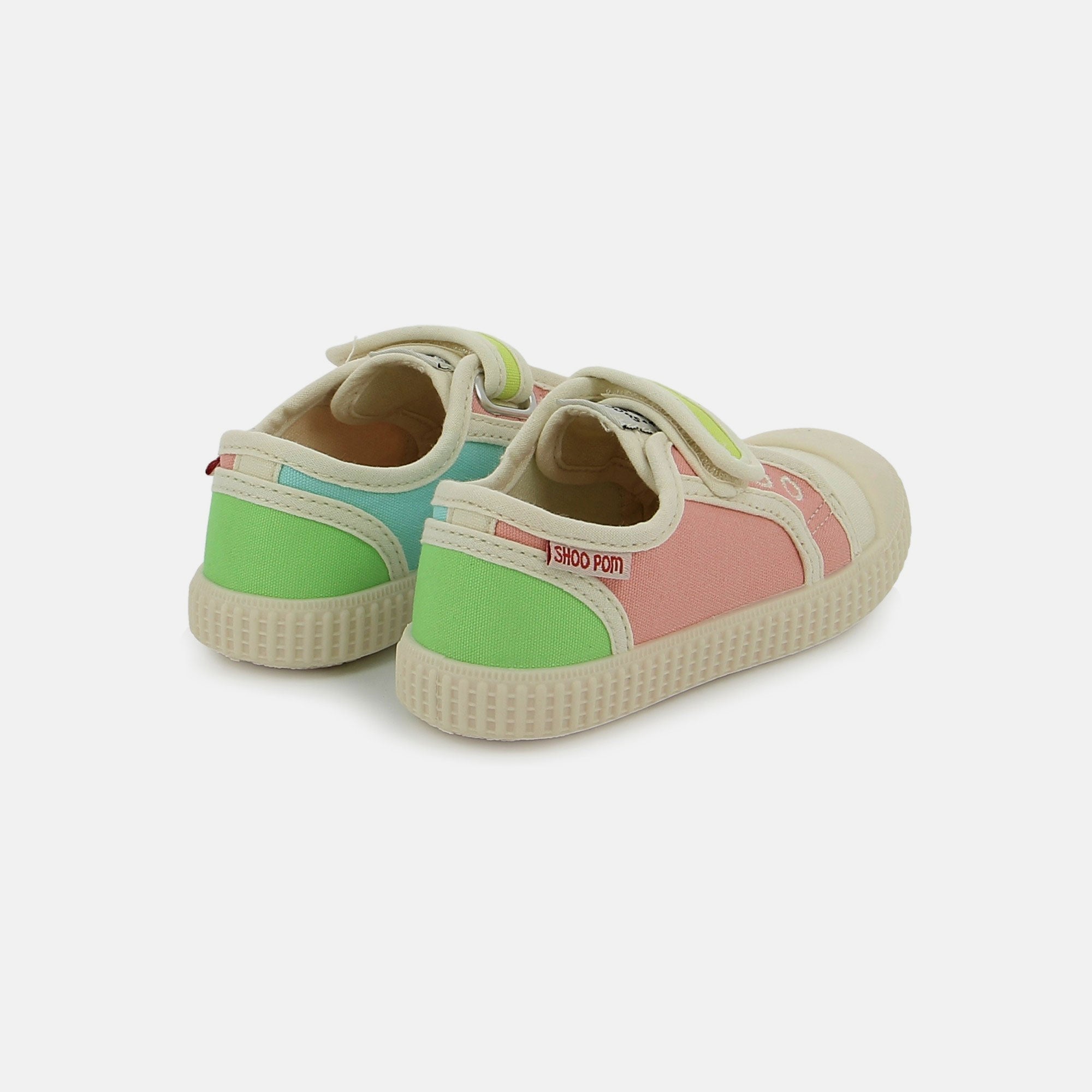 shoo-pom-juju-easy-basket-toile-fille-pink-multi-lavable image 4