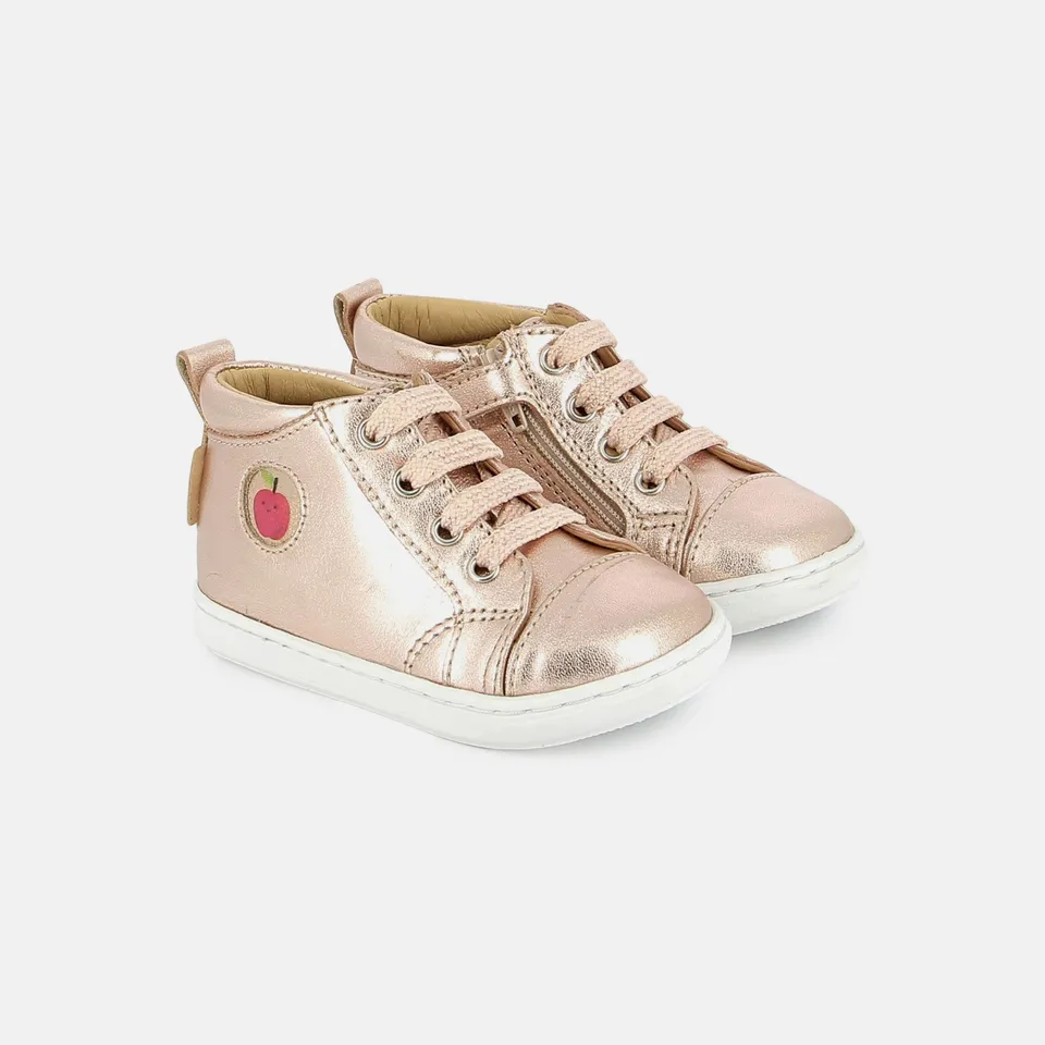 shoo-pom-bouba-ritskant-chaussure-premiers-pas-cuir-laminato-koper image 1