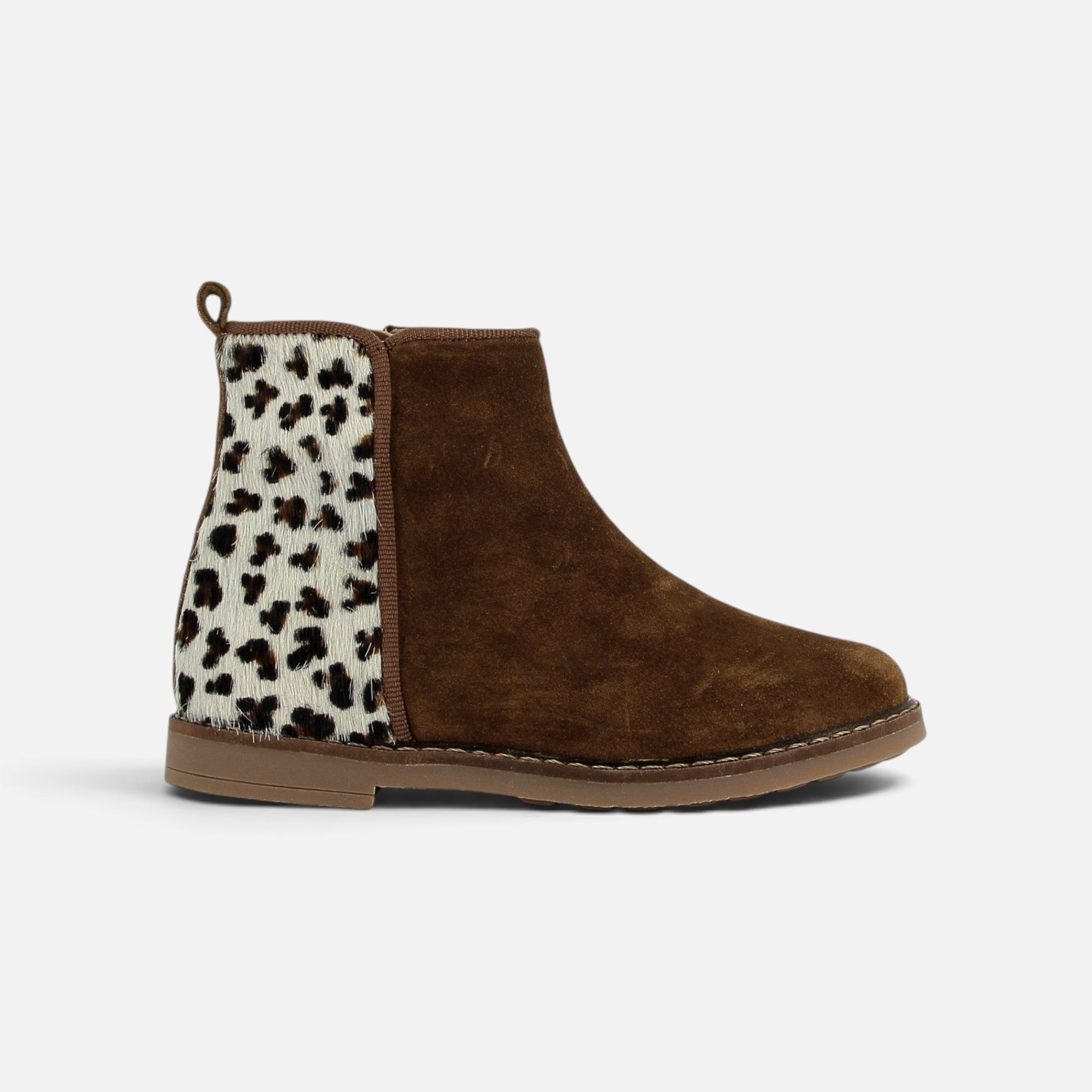 pom-d-api-trip-back-bottine-fille-velours-tabac-poney image 4