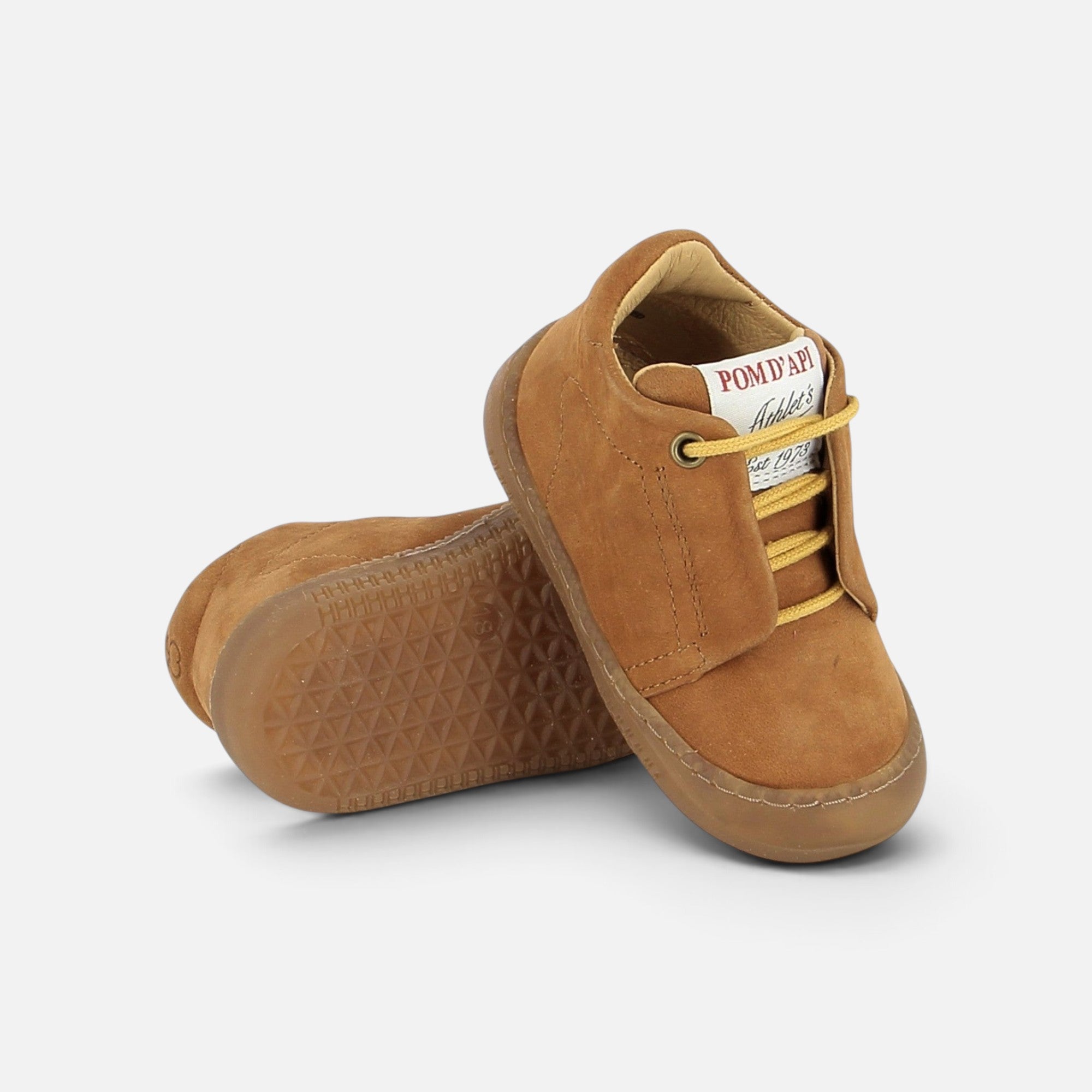 pom-d-api-yaka-speed-chaussure-premiers-pas-nubuck-camel-barefoot image 3