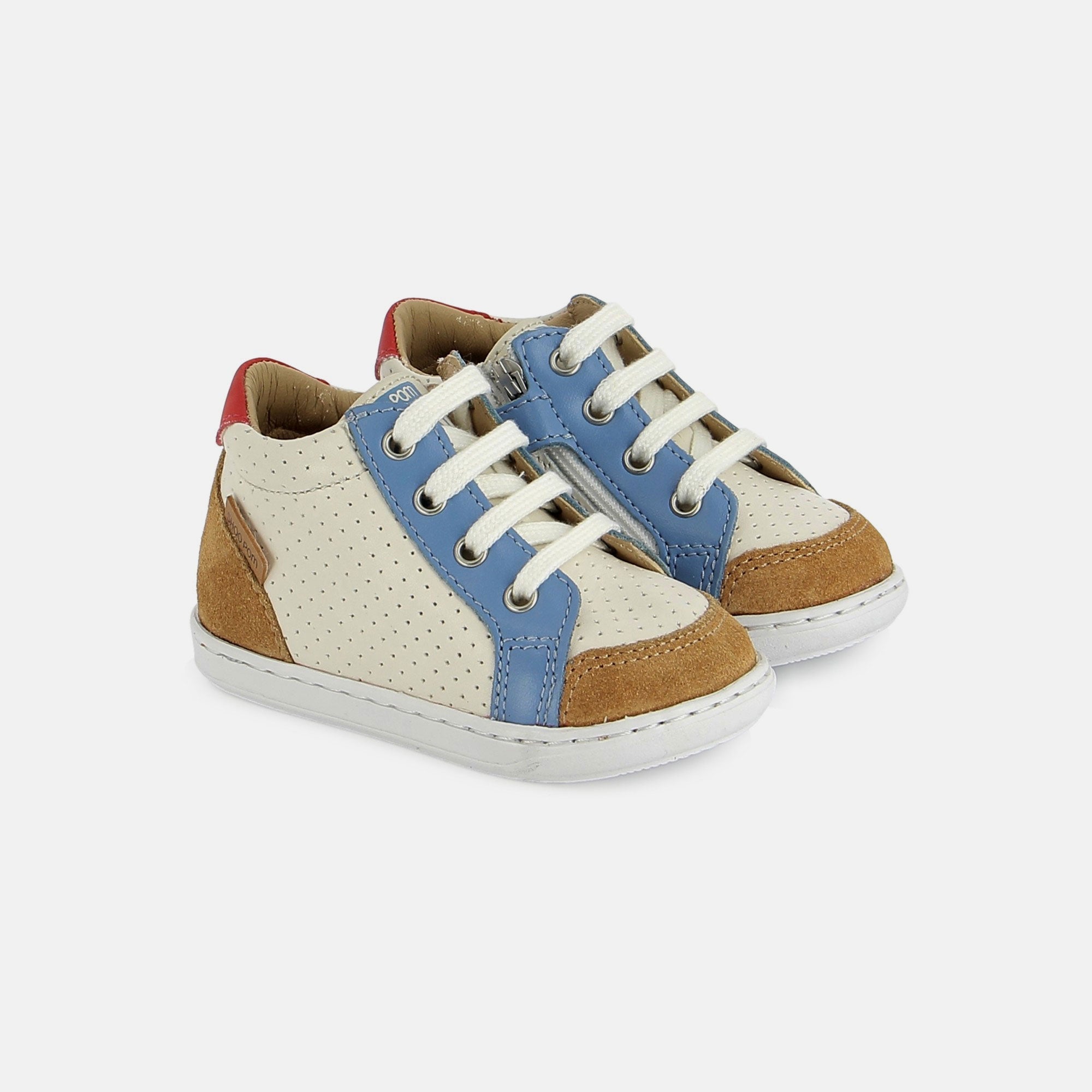 shoo-pom-bouba-ritsbox-chaussure-premiers-pas-nappa-velours-terra-jeans image 1