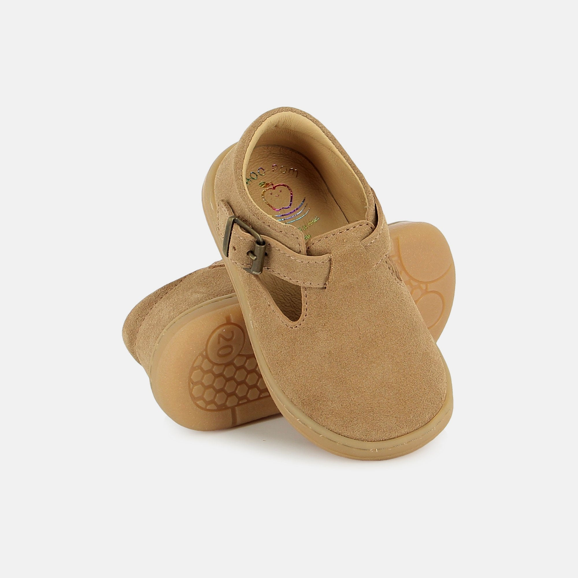 shoo-pom-bare-clog-sabots-barefoot-b-b-velours-camel-light image 2