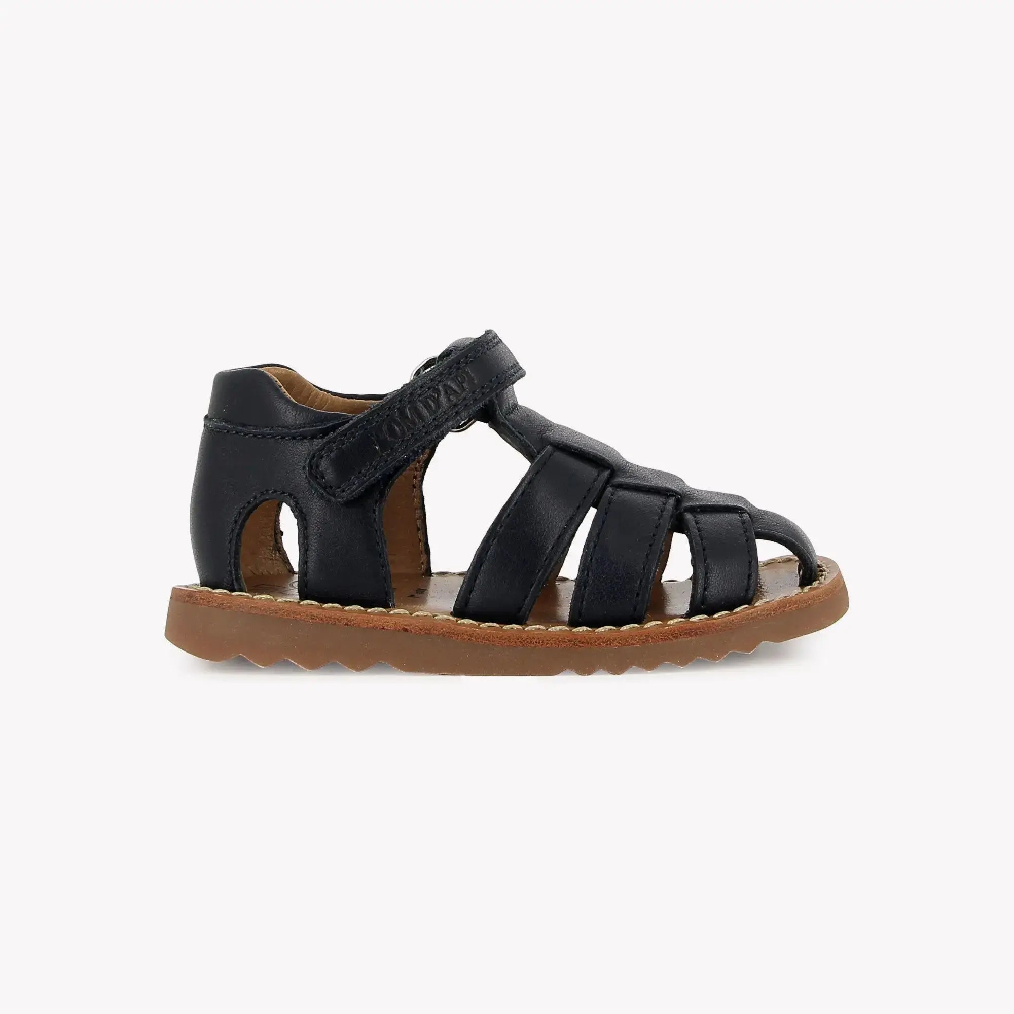 pom-d-api-waff-papy-sandale-enfant-marine-nappa image 4
